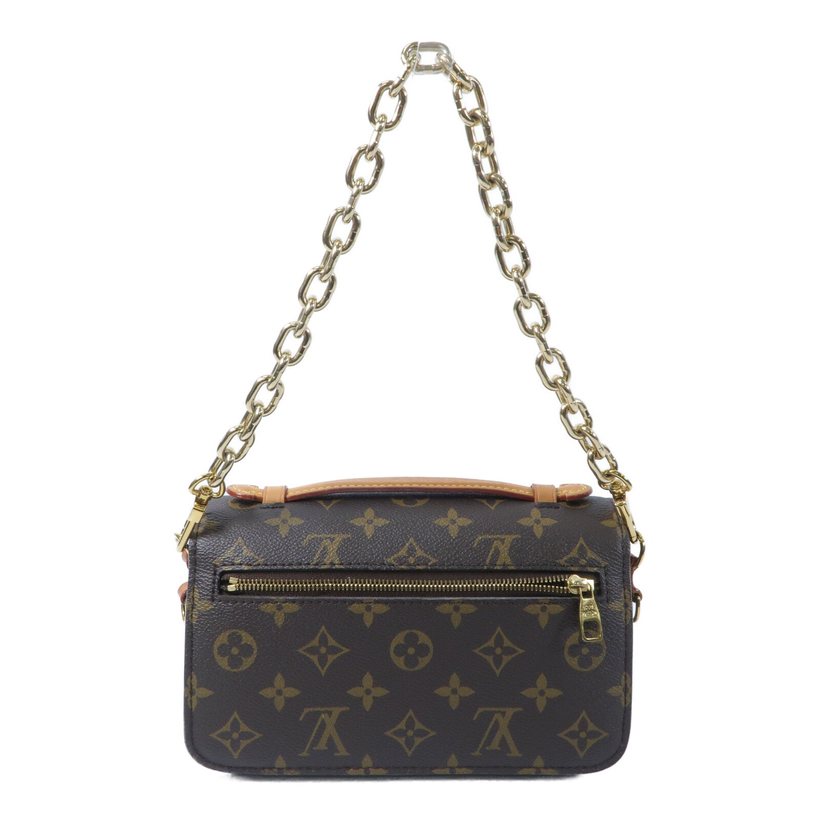 LOUIS VUITTON Monogram Pochette Metis East West鏈帶手挽肩背兩用袋