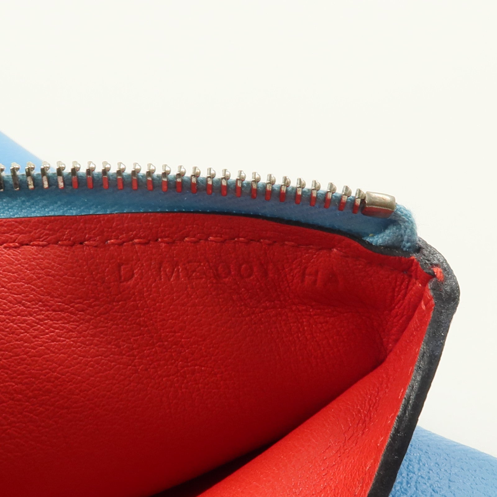 HERMES Evercolor皮革Atout 20 Pouch手拿包Bleu du Nord/Braise