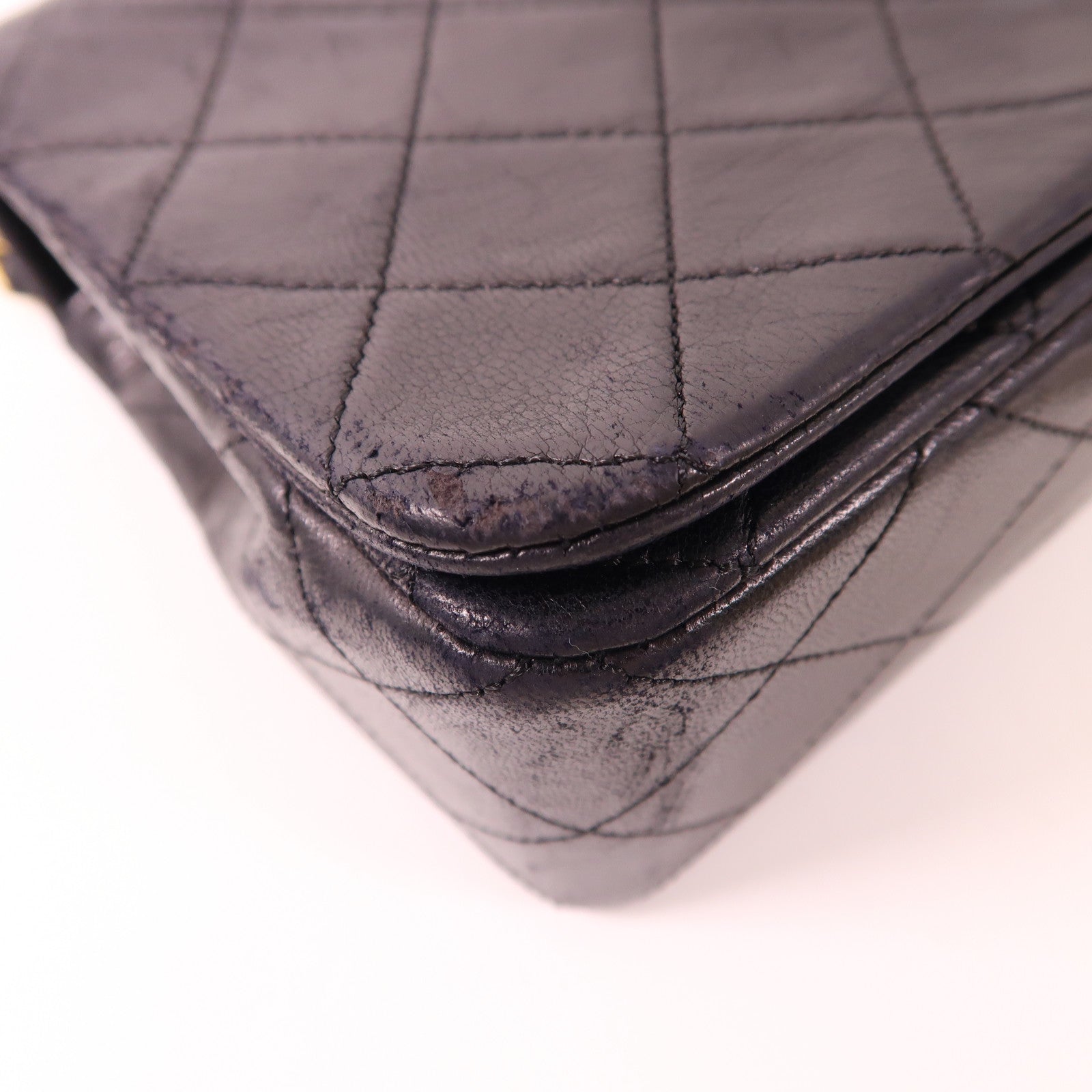 CHANEL 羊皮皮革Vintage Shoulder Bag金扣鏈帶肩背袋