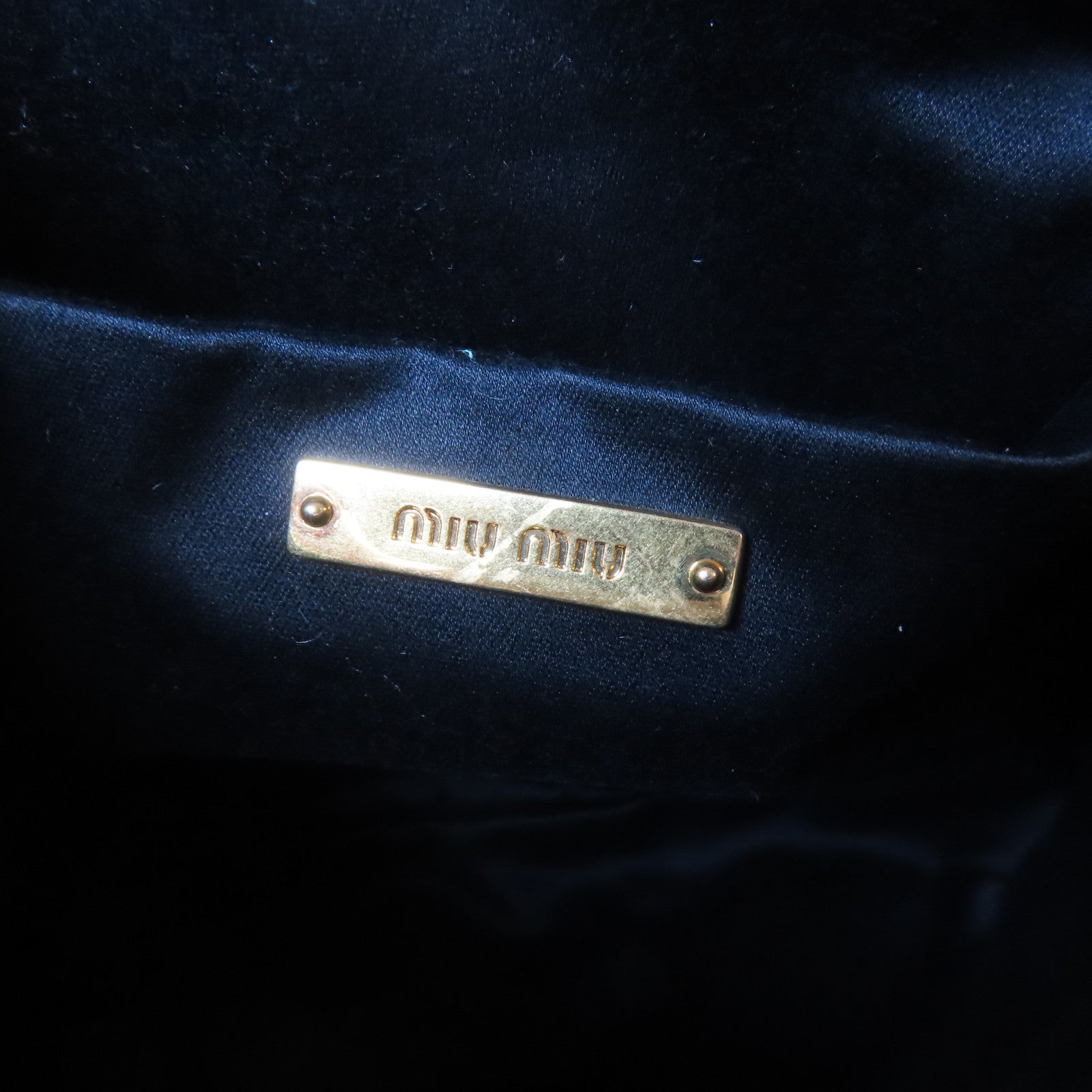 Miu Miu 皮革Hand Bag金扣手挽袋黑色