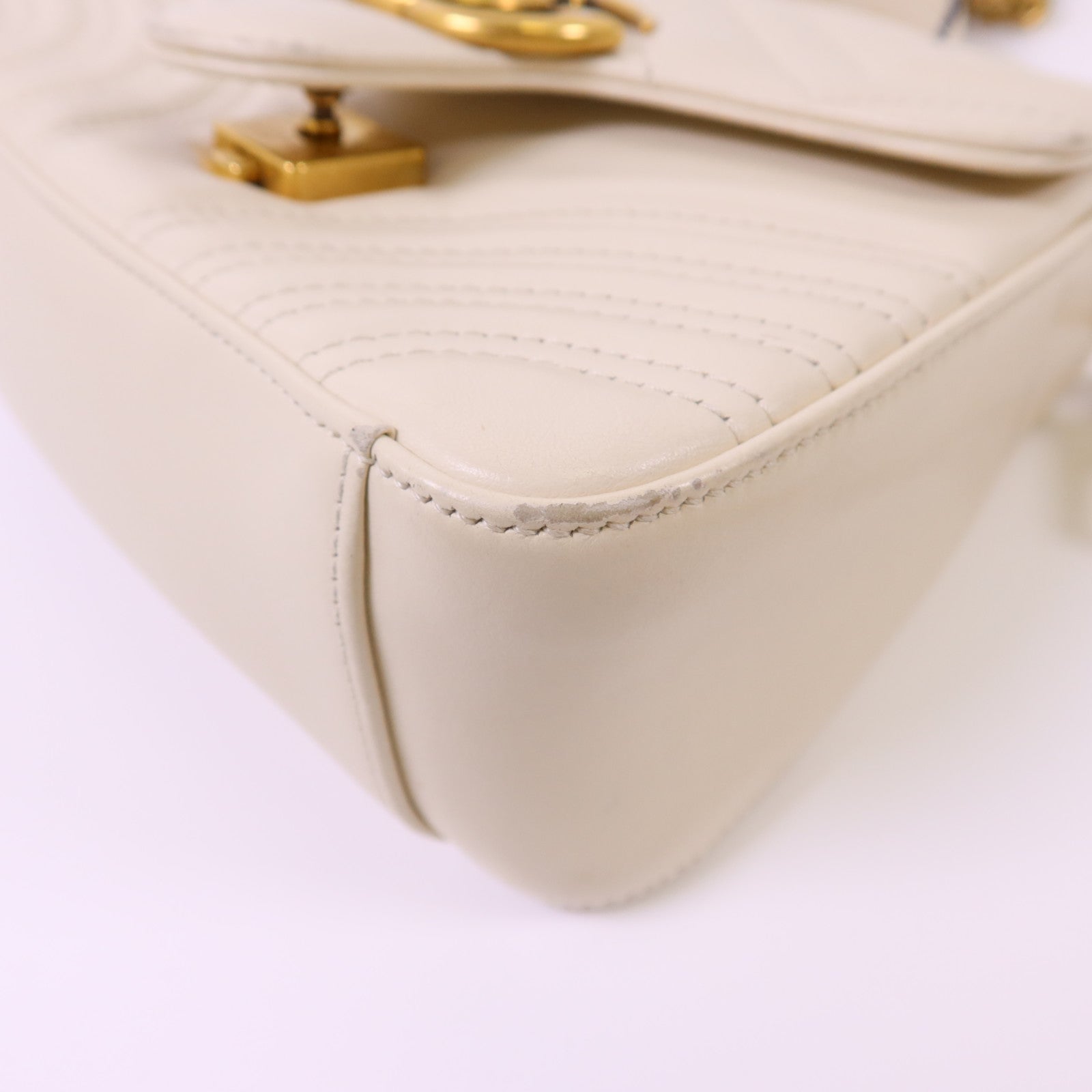 GUCCI 【激減優惠】牛皮皮革GG Marmont 2 Way Shoulder Bag金扣手挽肩背兩用袋