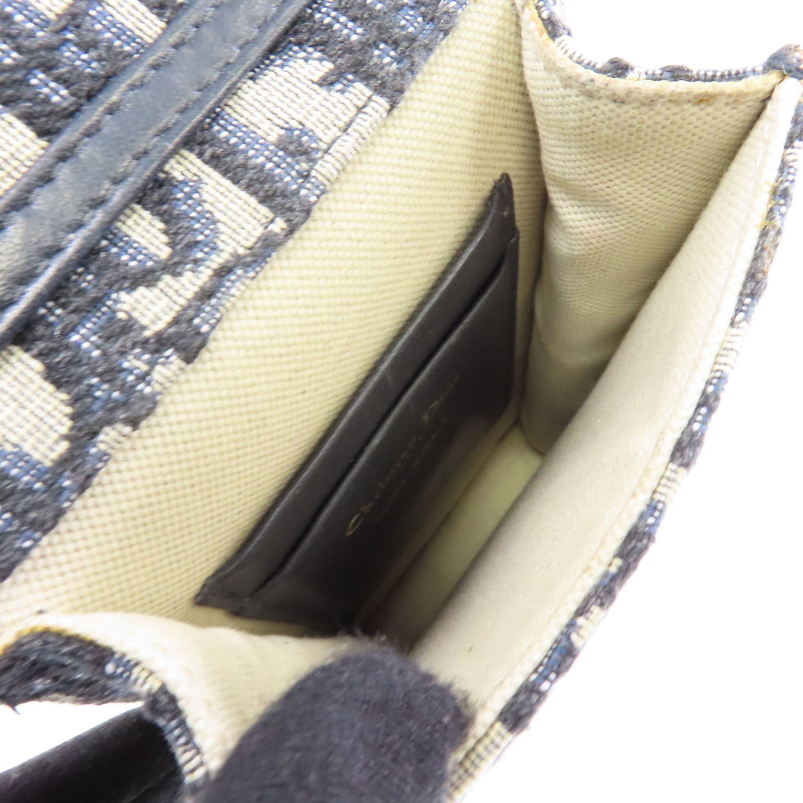 Dior 帆布Chain Shoulder Bag金扣鏈帶肩背袋藍色