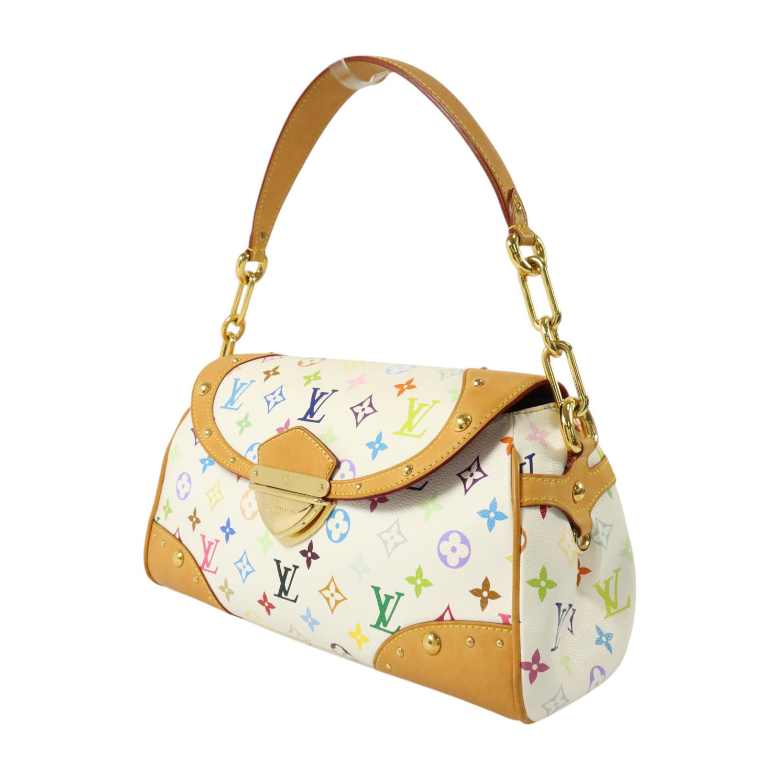 LOUIS VUITTON Monogram Multi Beverly MM金扣肩背袋