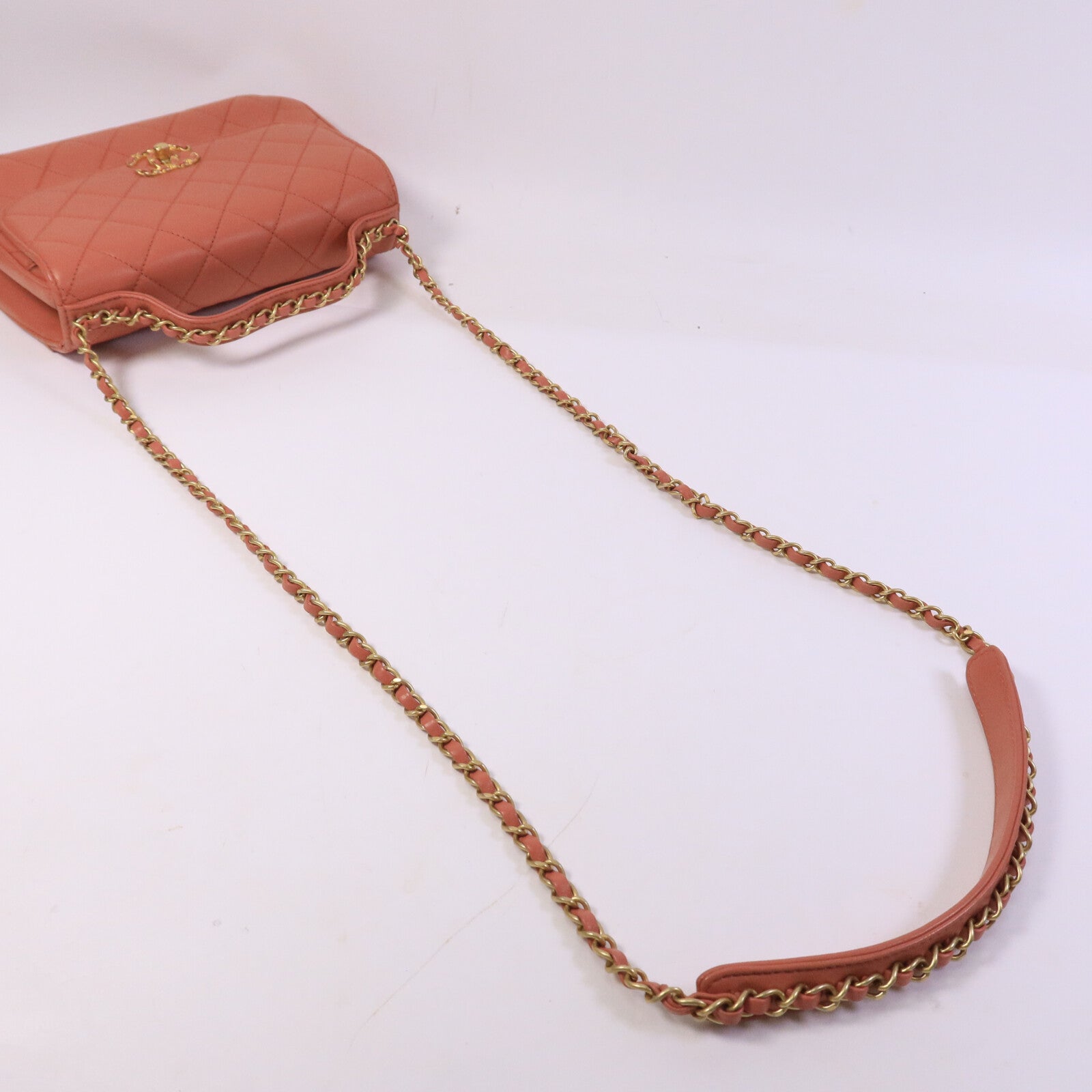 CHANEL 牛皮皮革Top Handle Messenger手挽肩背兩用袋