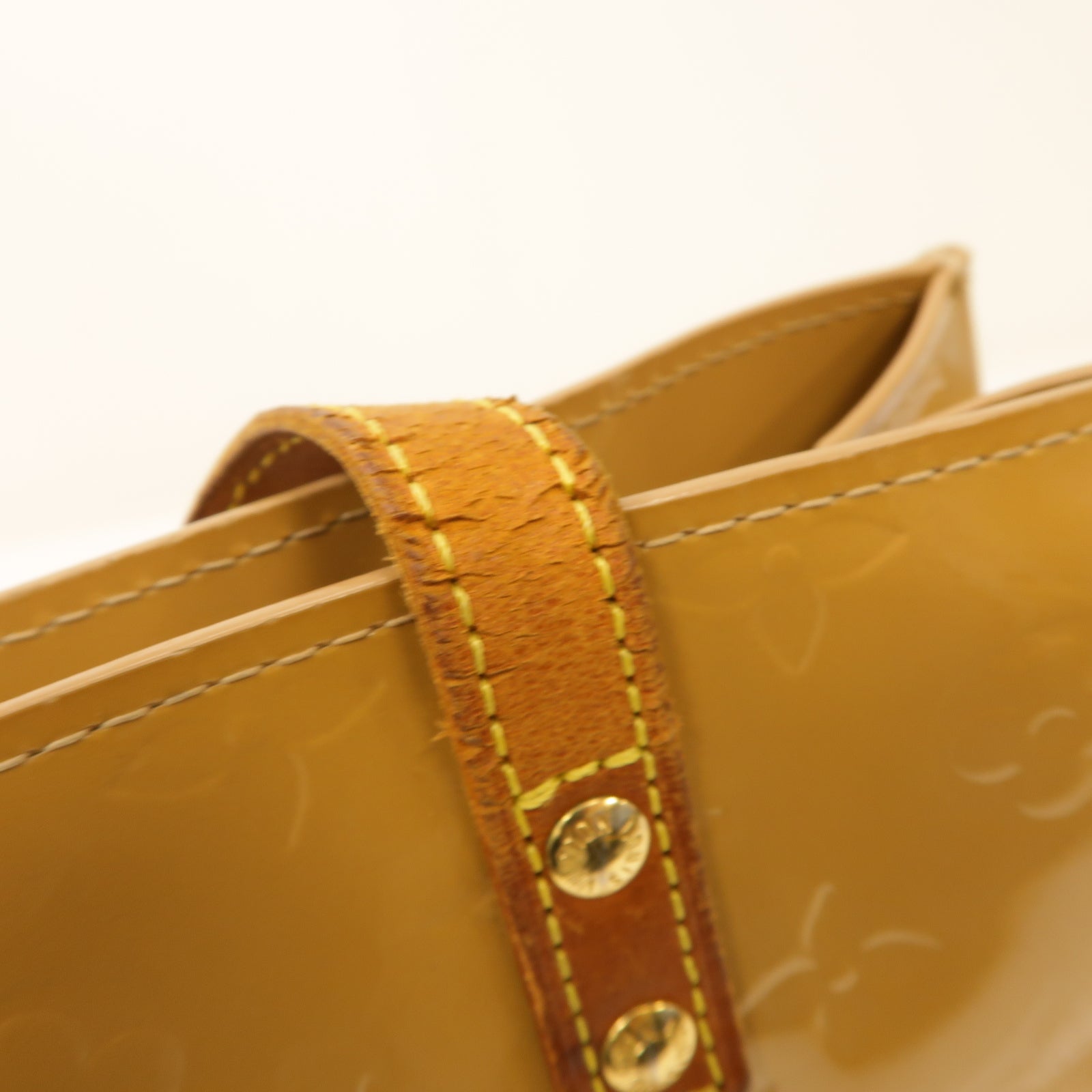 LOUIS VUITTON 【激減優惠】Monogram Vernis Reade PM銀扣手挽袋棕色