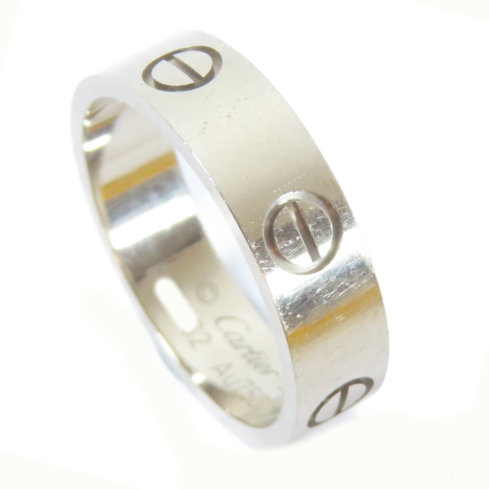 CARTIER 18K白金Love Ring戒指Cartier#58/US#8