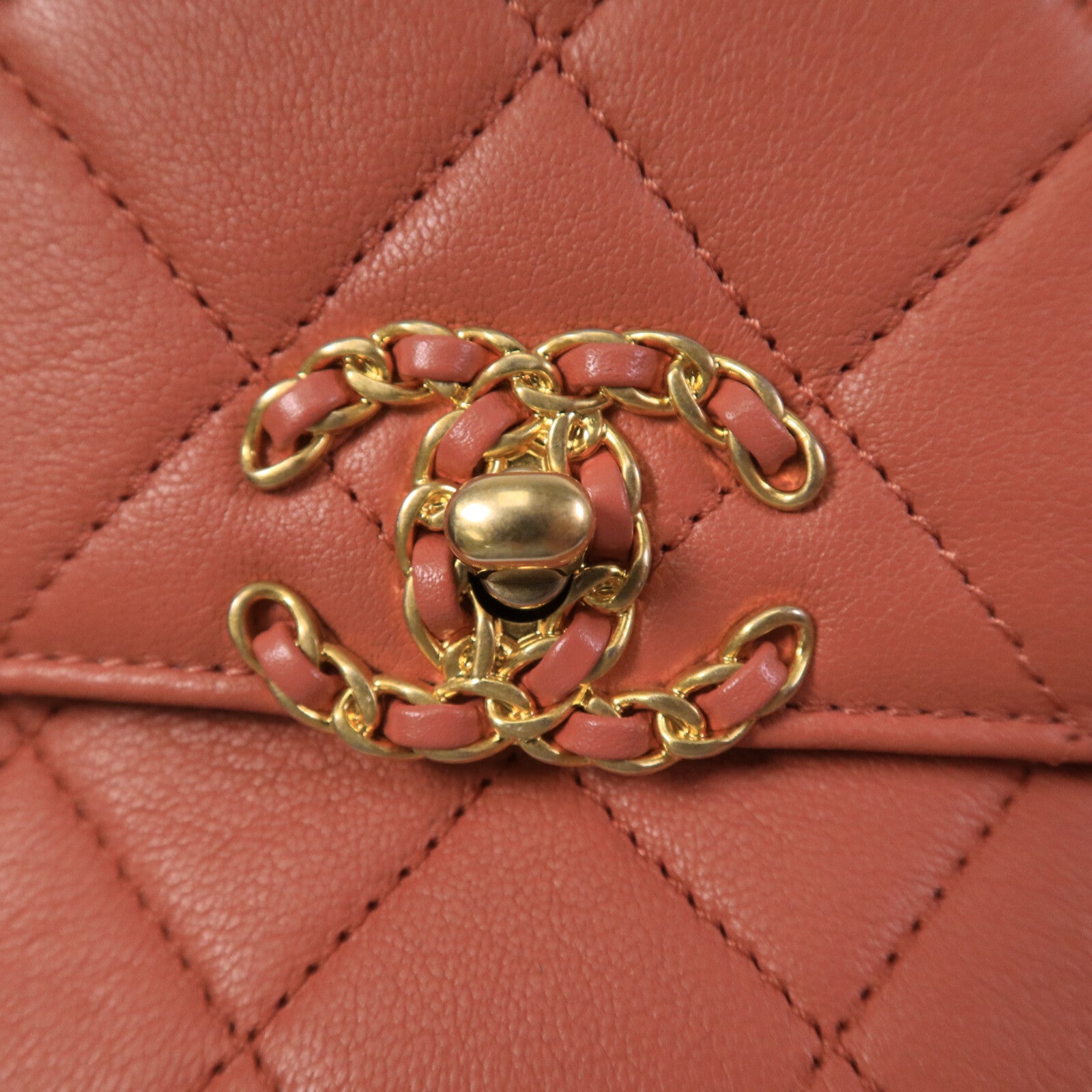 CHANEL 牛皮皮革Top Handle Messenger手挽肩背兩用袋