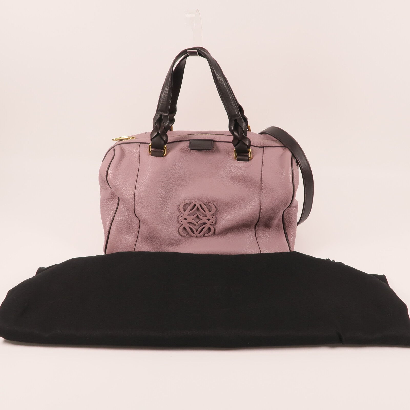 LOEWE 牛皮皮革Fusta金扣手挽肩背兩用袋