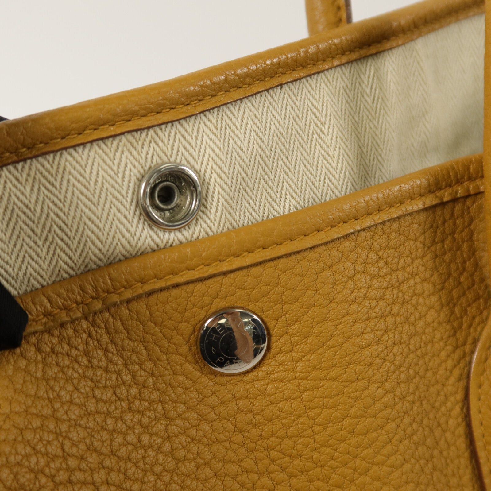 HERMES Negonda皮革Garden Party PM手挽袋Sesame