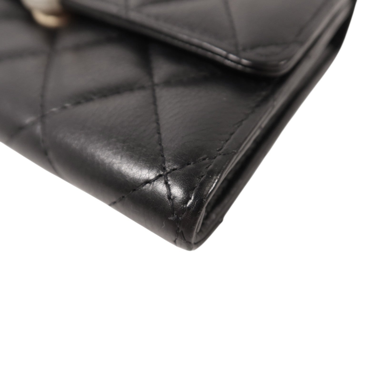 CHANEL 羊皮皮革Wallet金扣長錢包