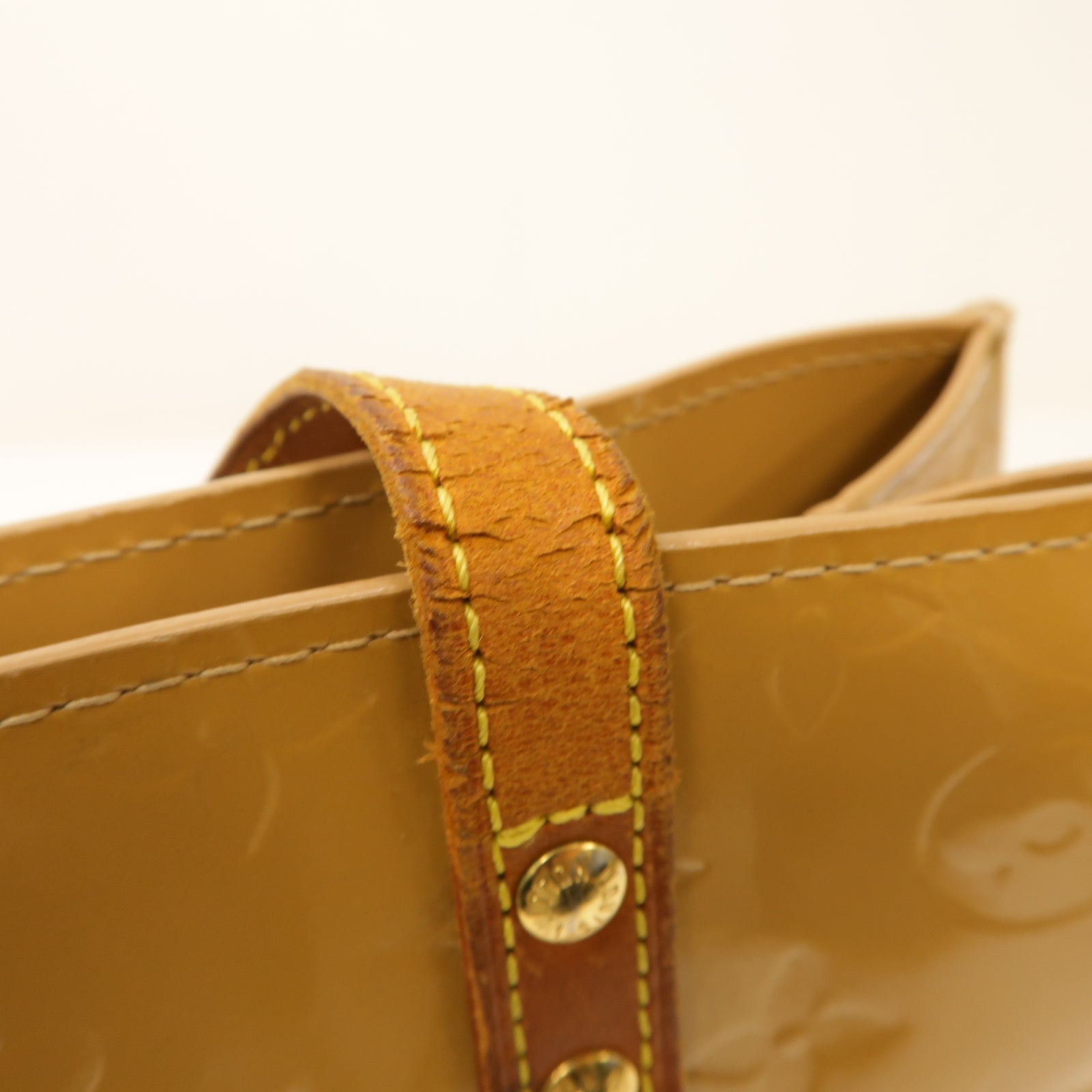 LOUIS VUITTON 【激減優惠】Monogram Vernis Reade PM銀扣手挽袋棕色