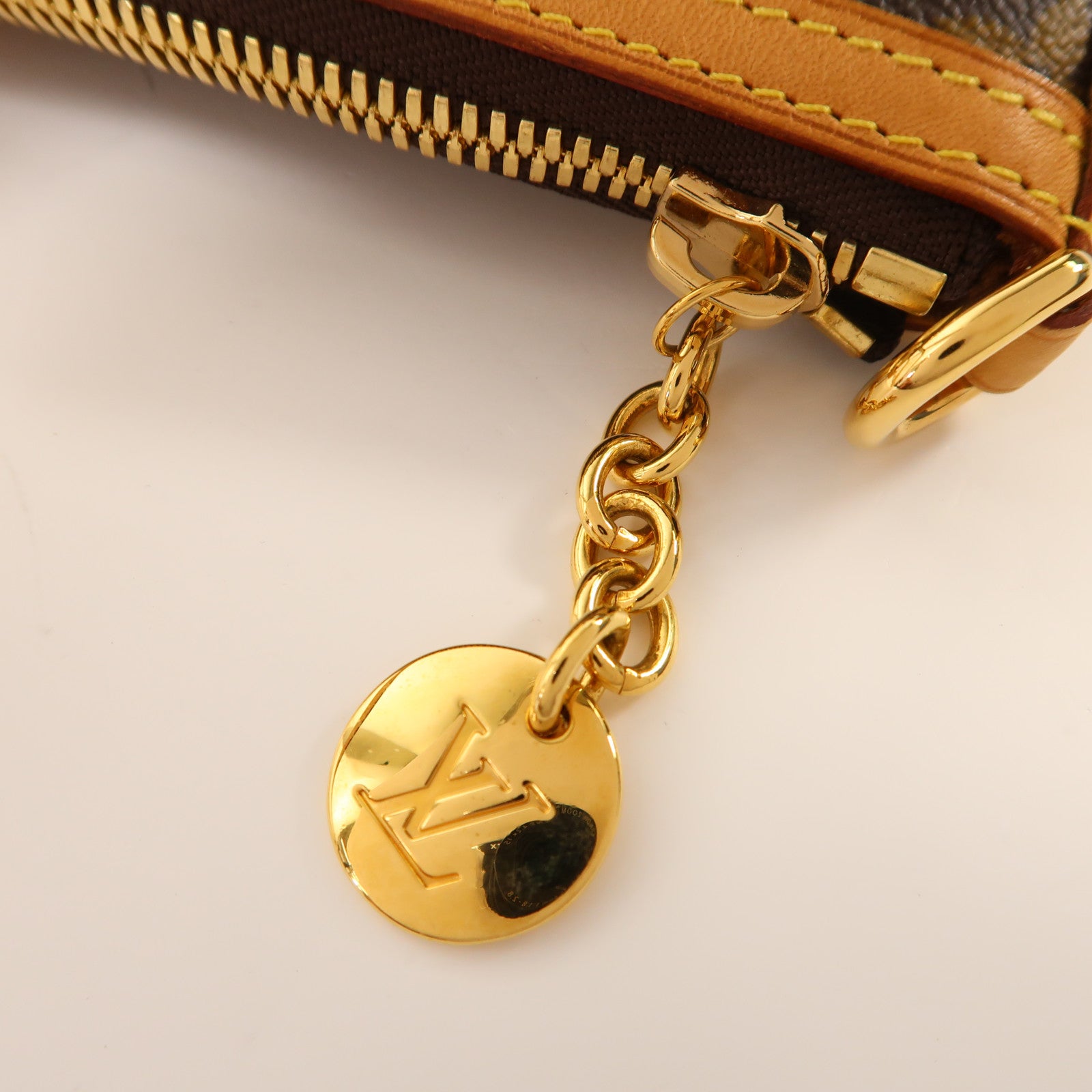 LOUIS VUITTON Monogram Palermo GM金扣手挽肩背兩用袋棕色