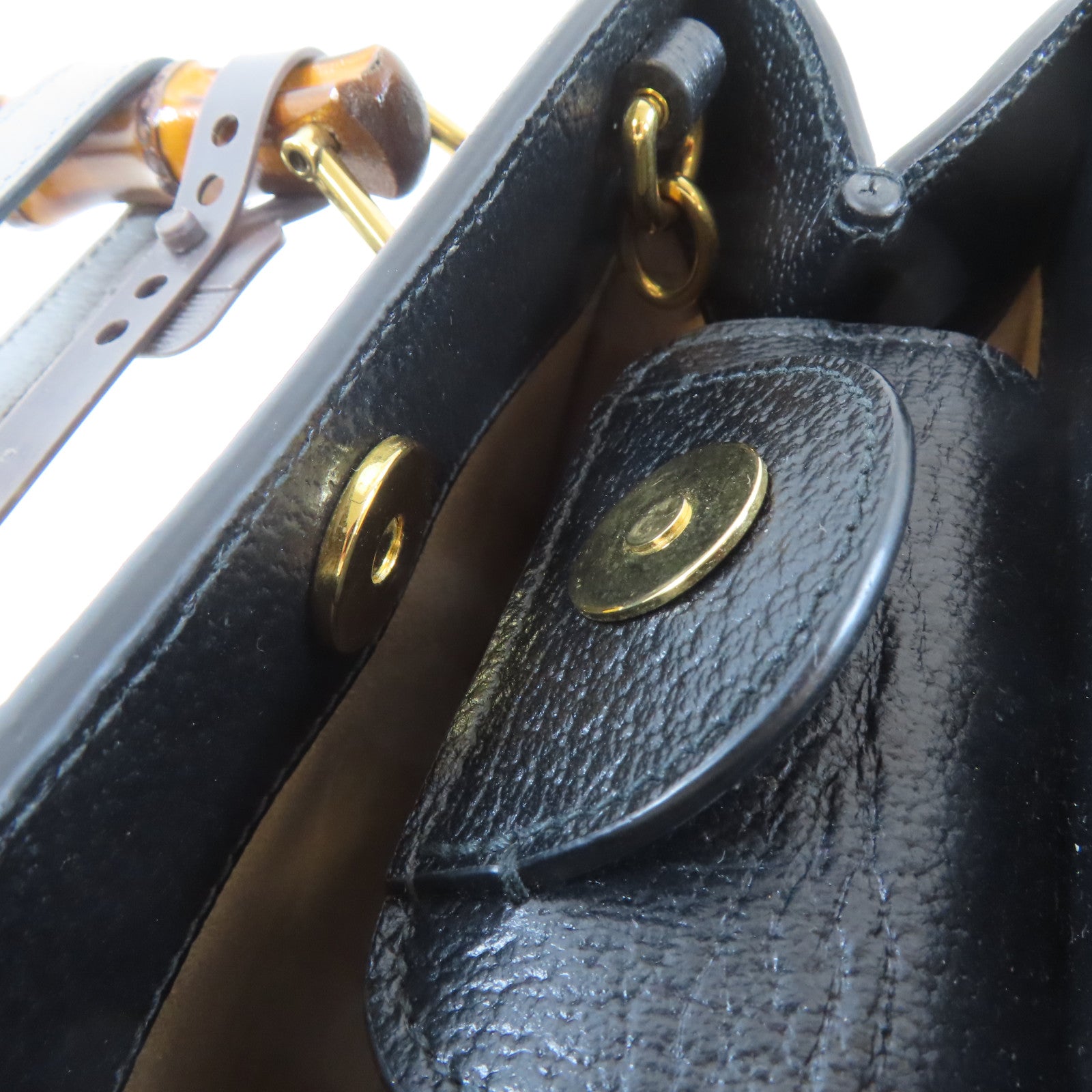 GUCCI 【激減優惠】牛皮皮革Diana Mini Tote Bag金扣手挽肩背兩用袋黑色