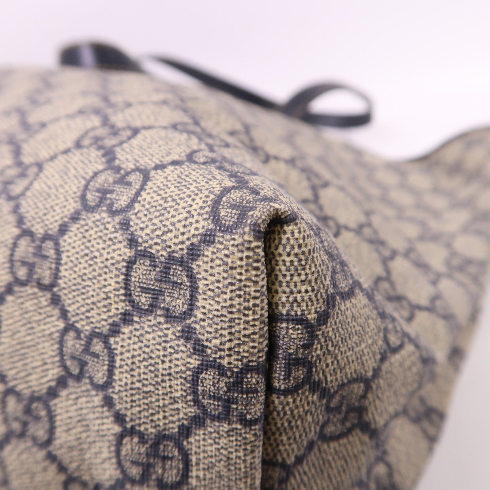 GUCCI 塗層帆布Tote Bag銀扣肩背袋