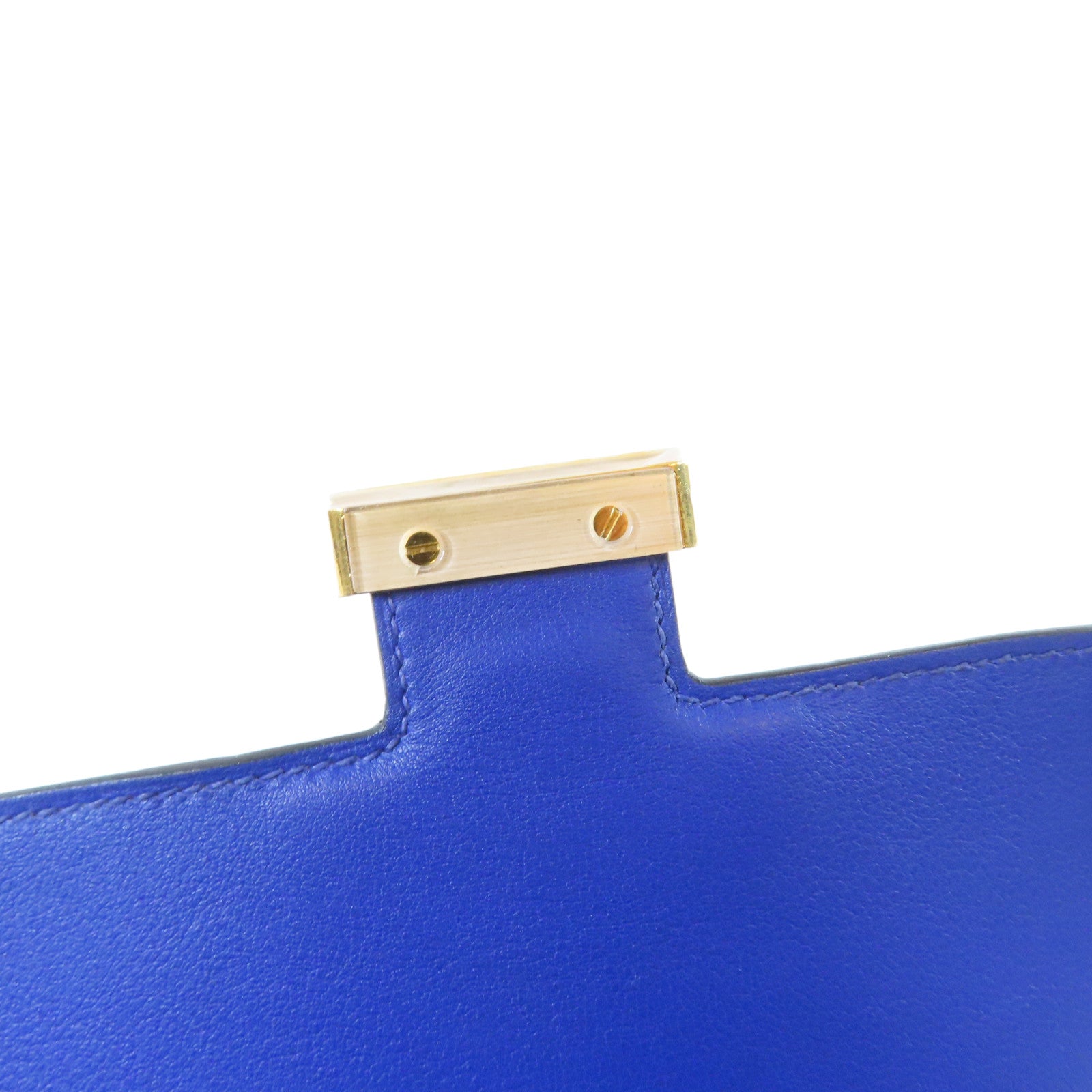 HERMES 【激減優惠】Swift皮革Constance Mini金扣肩背袋Bleu Saphir藍寶石色