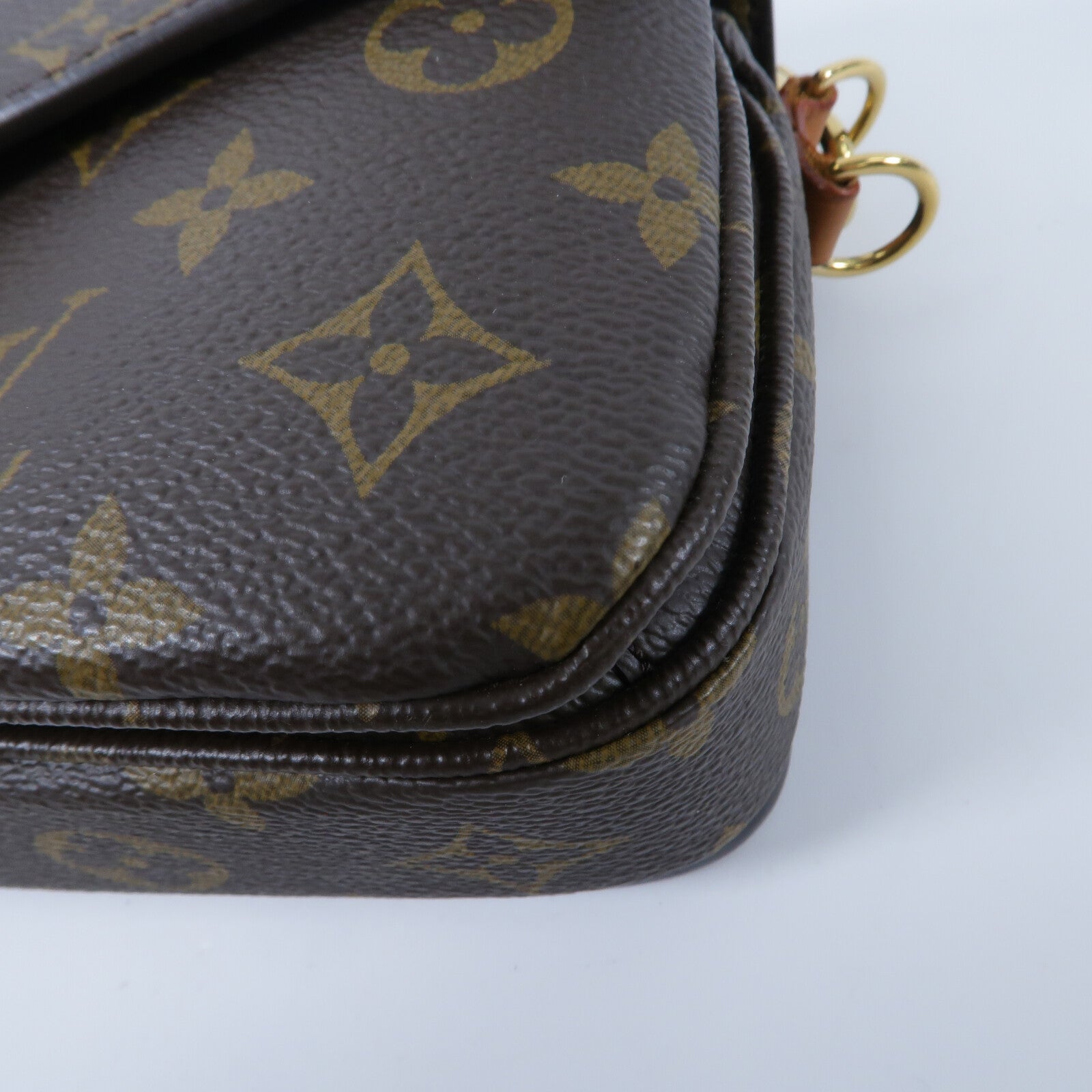LOUIS VUITTON Monogram Pochette Metis East West鏈帶手挽肩背兩用袋