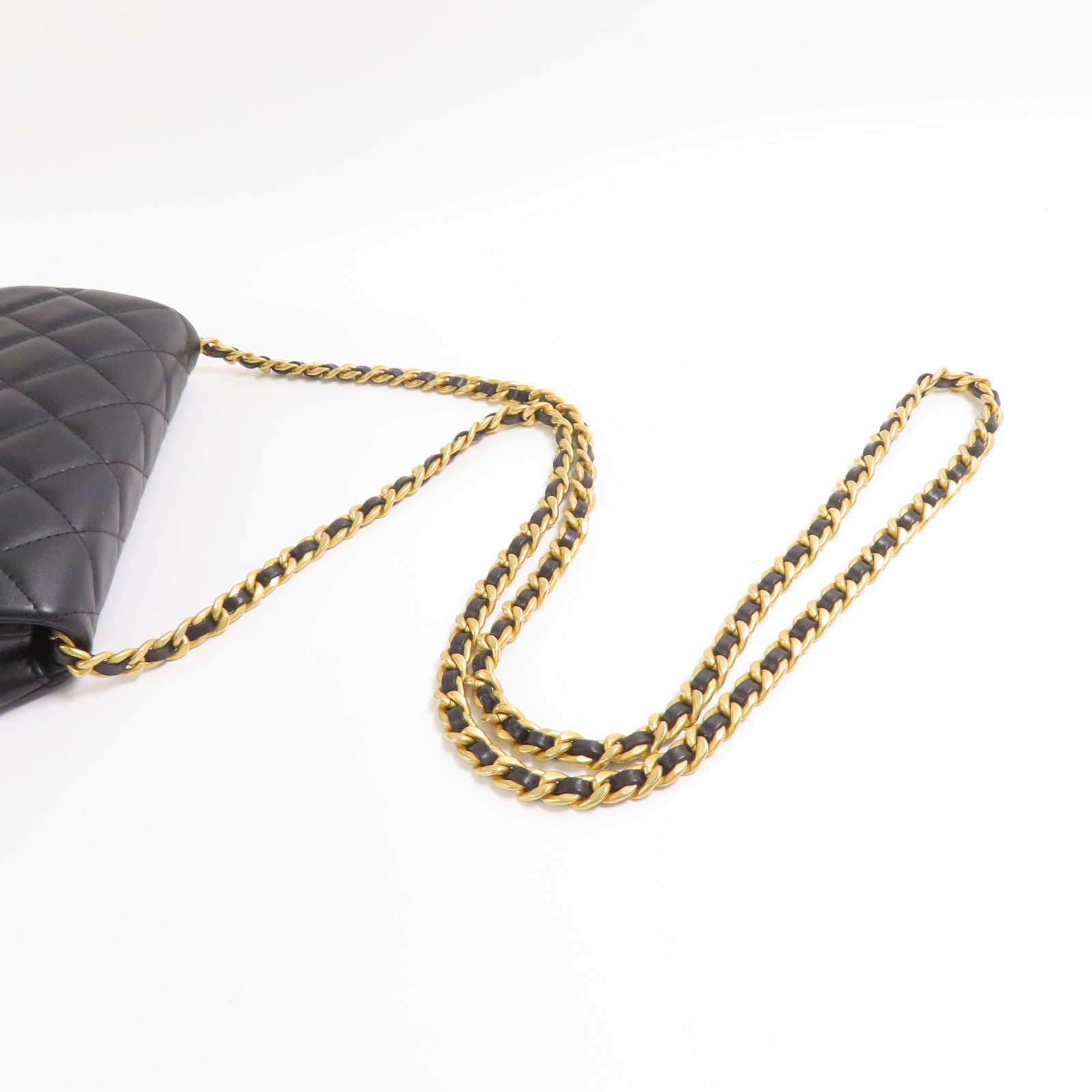 CHANEL 羊皮皮革Chain Shoulder金扣肩背袋