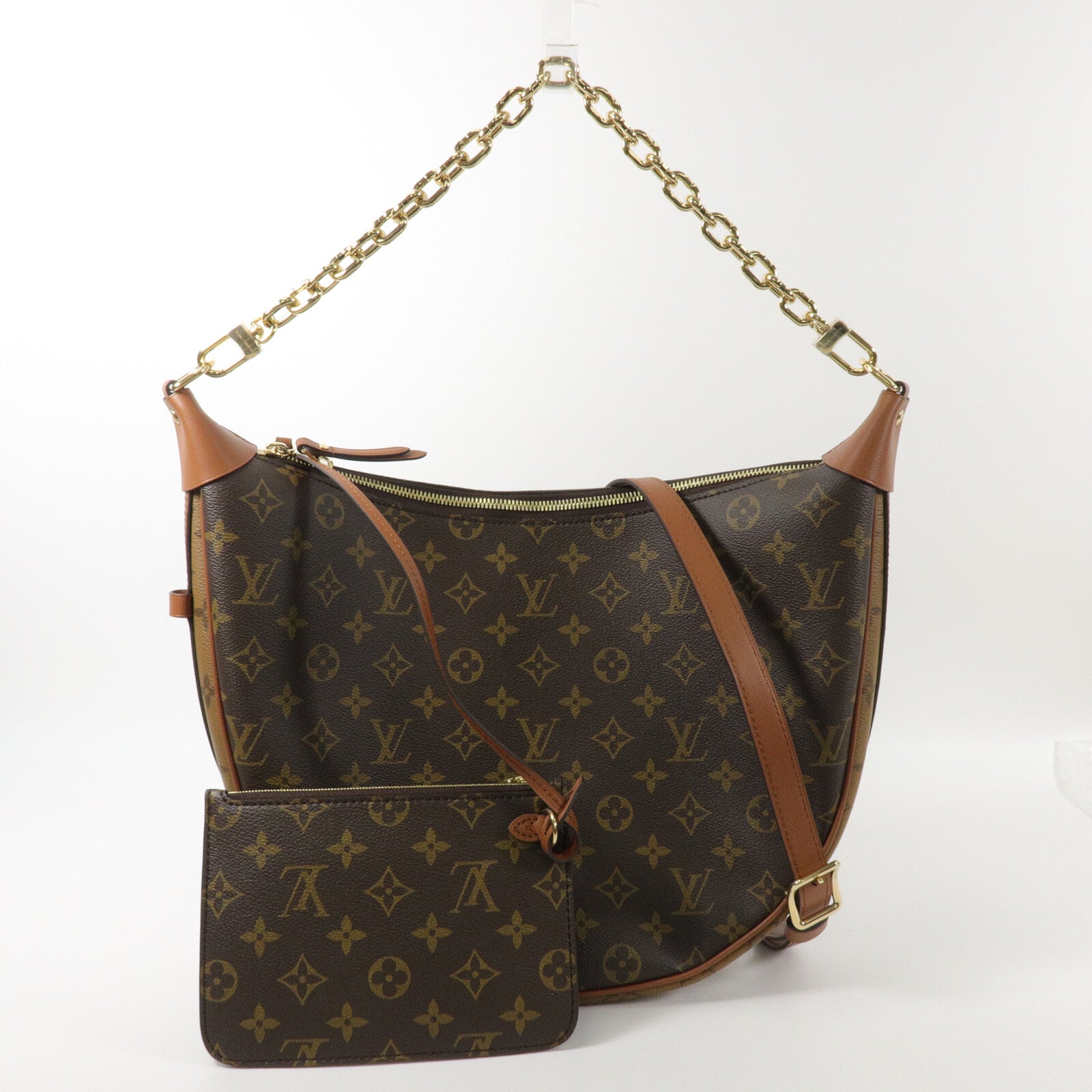 LOUIS VUITTON Monogram Reverse Loop Hobo手挽肩背兩用袋