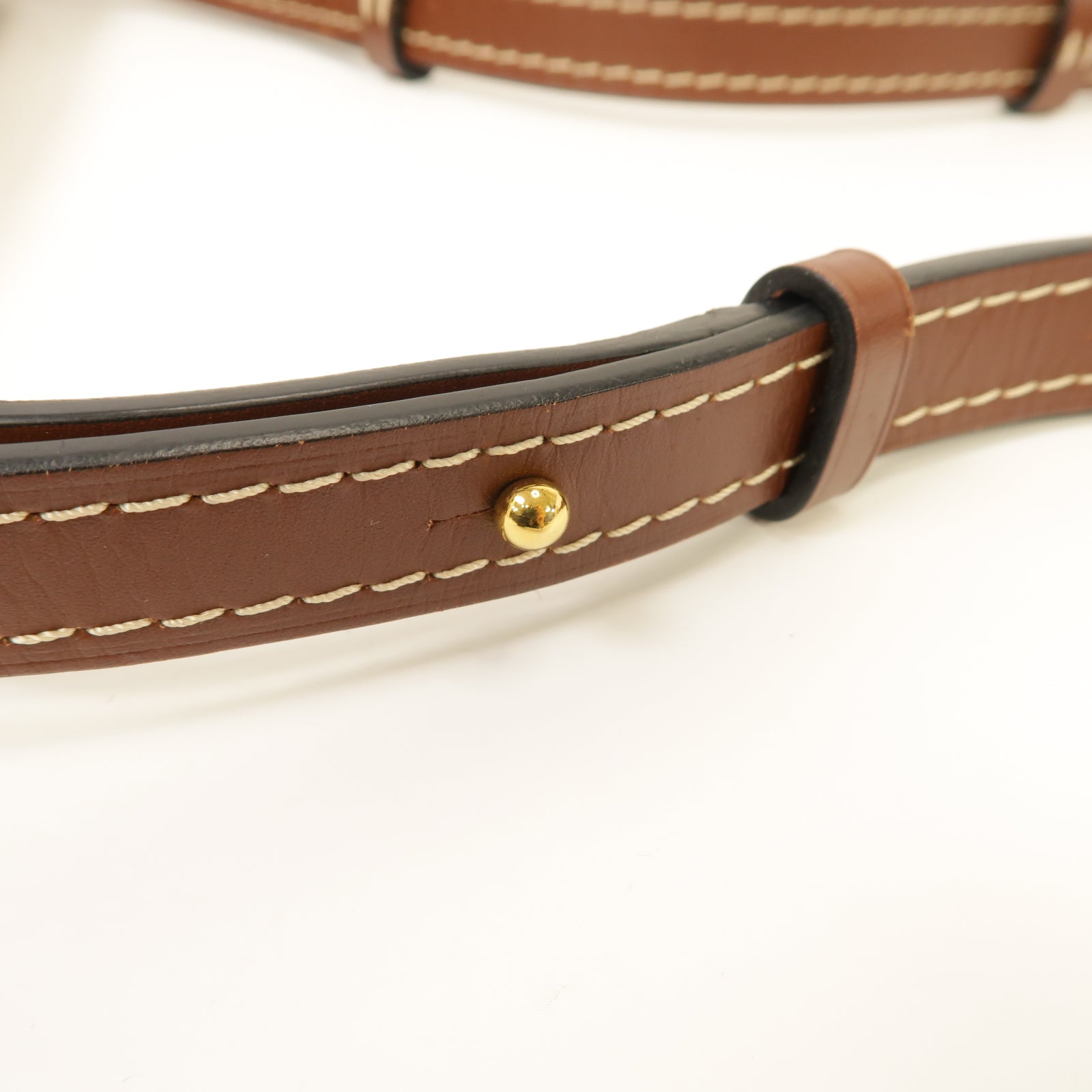 LOEWE 牛皮皮革Gate Small金扣肩背袋棕色