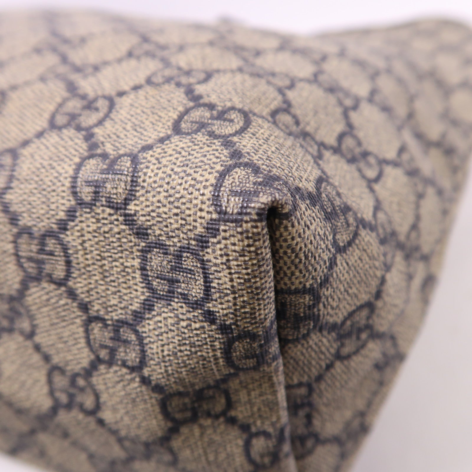 GUCCI 塗層帆布Tote Bag銀扣肩背袋