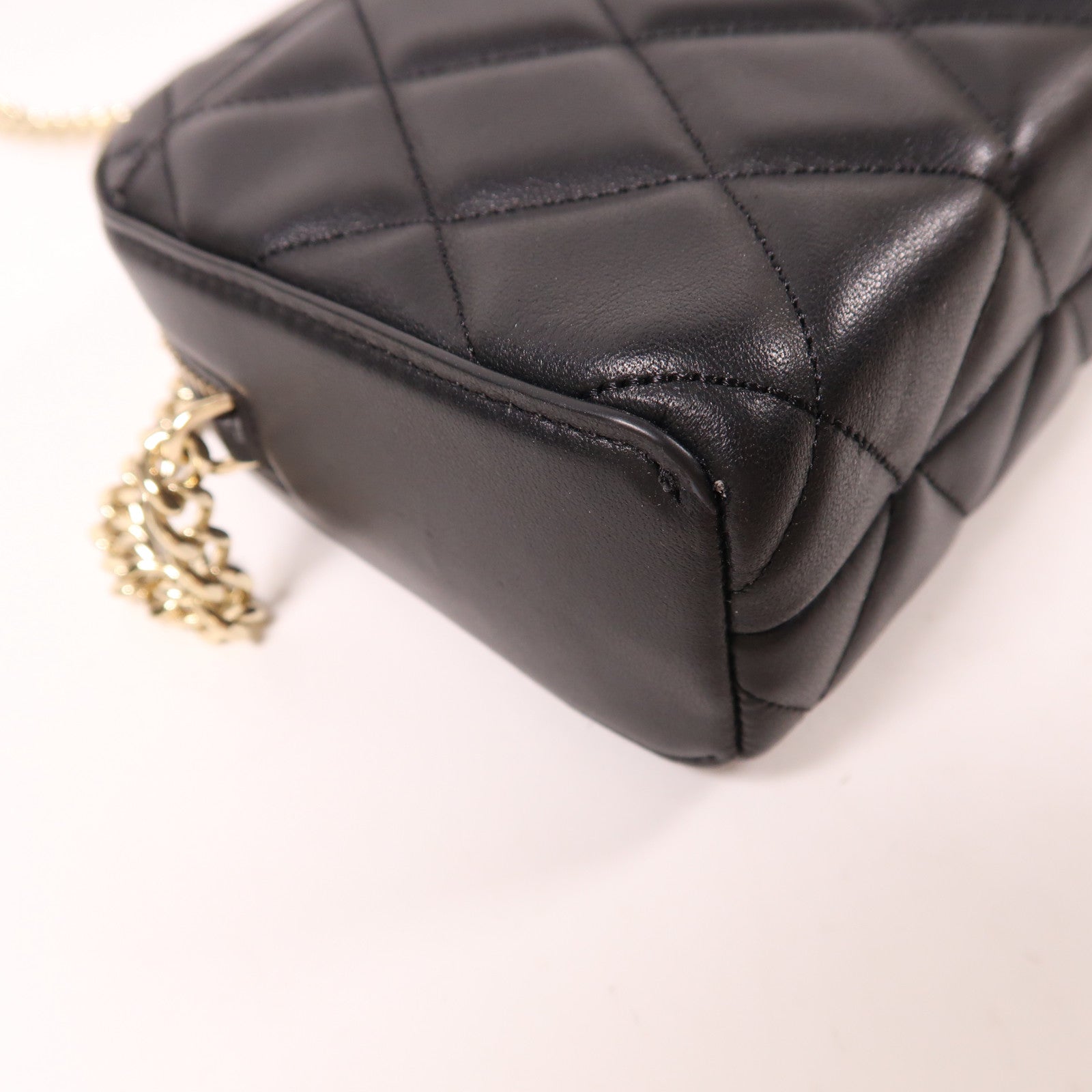 Kate Spade 牛皮皮革Chain Shoulder金扣鏈帶肩背袋