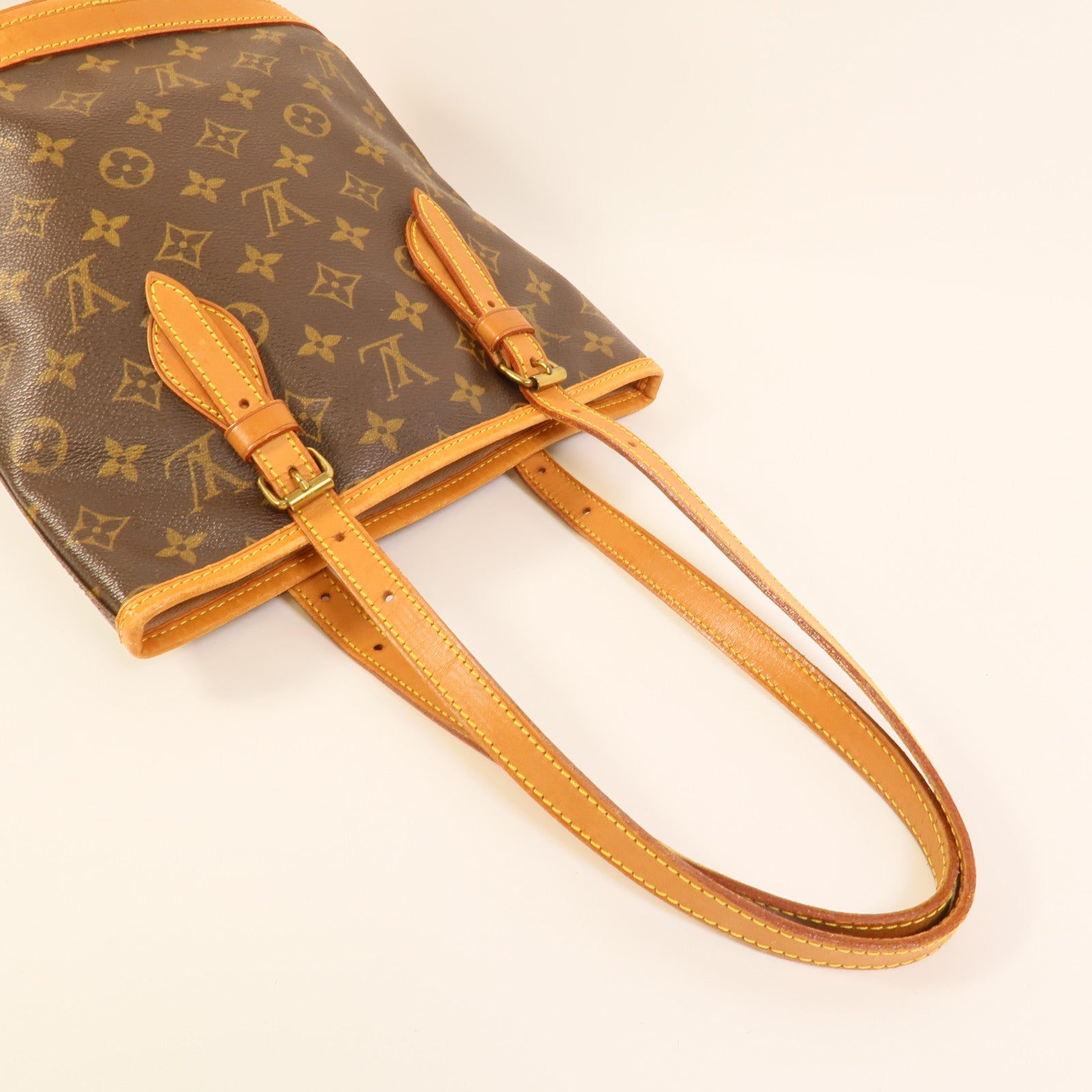 LOUIS VUITTON Monogram Bucket PM金扣手挽袋