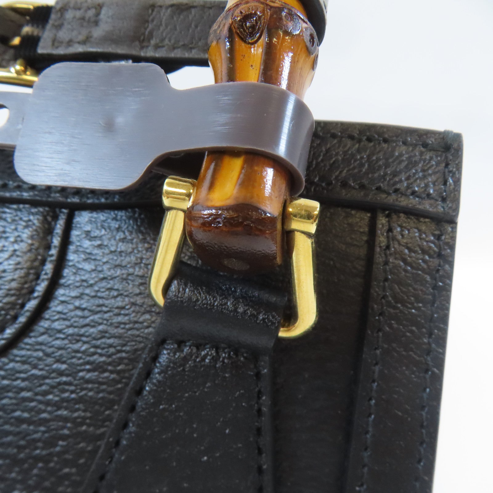 GUCCI 【激減優惠】牛皮皮革Diana Mini Tote Bag金扣手挽肩背兩用袋黑色