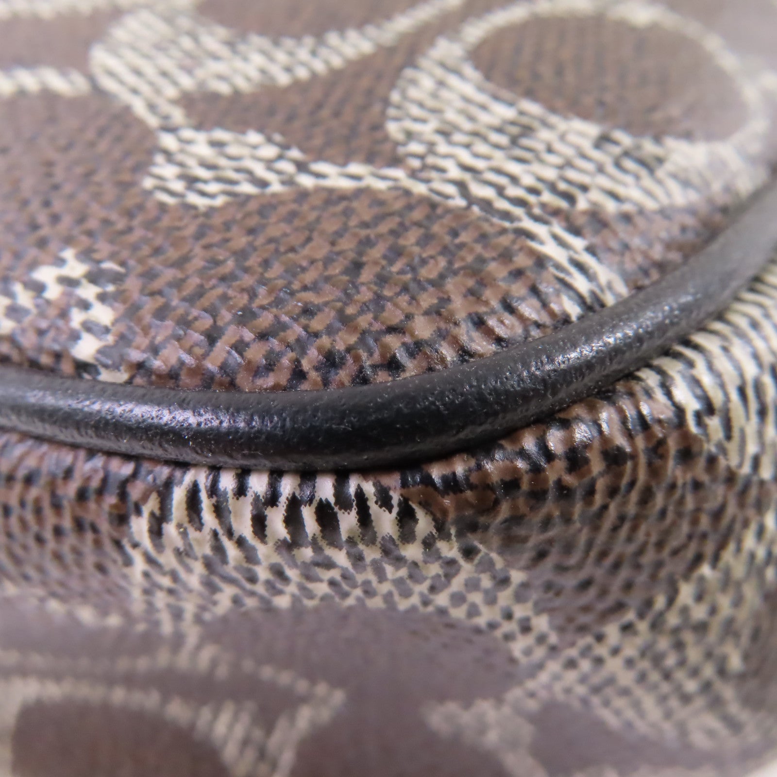 COACH 【激減優惠】塗層帆布2Way Shoulder Bag銀扣手挽肩背兩用袋啡色/酒紅色