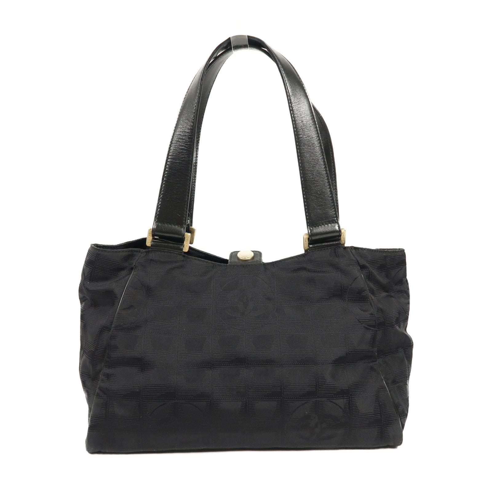 CHANEL CC GHW New Travel Line Tote Bag Nylon Black