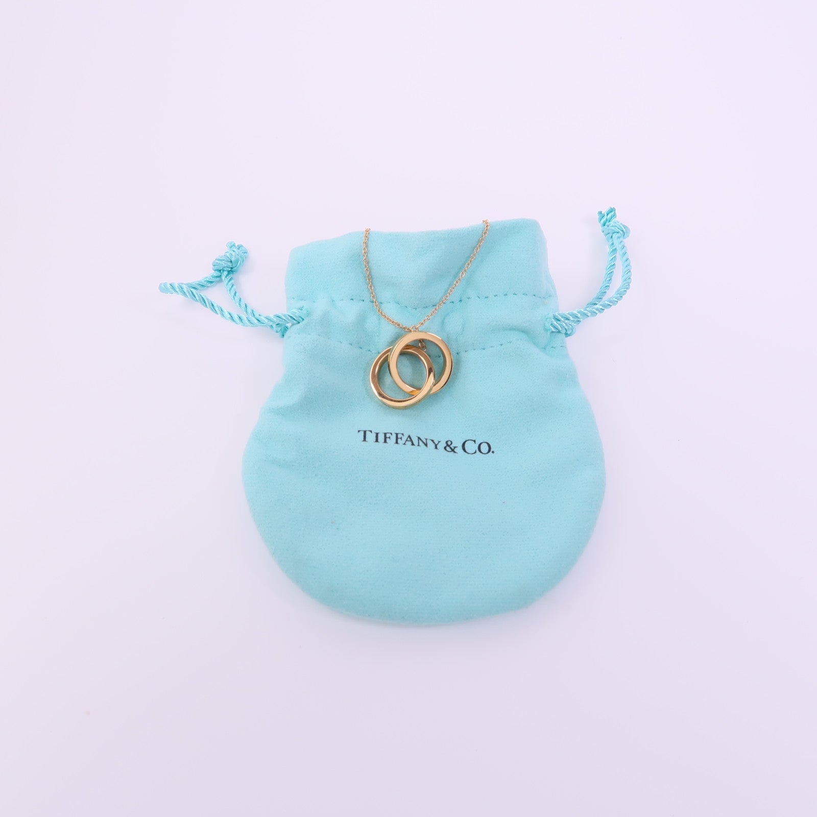 TIFFANY＆CO 18K玫瑰金Interlocking Circle項鍊