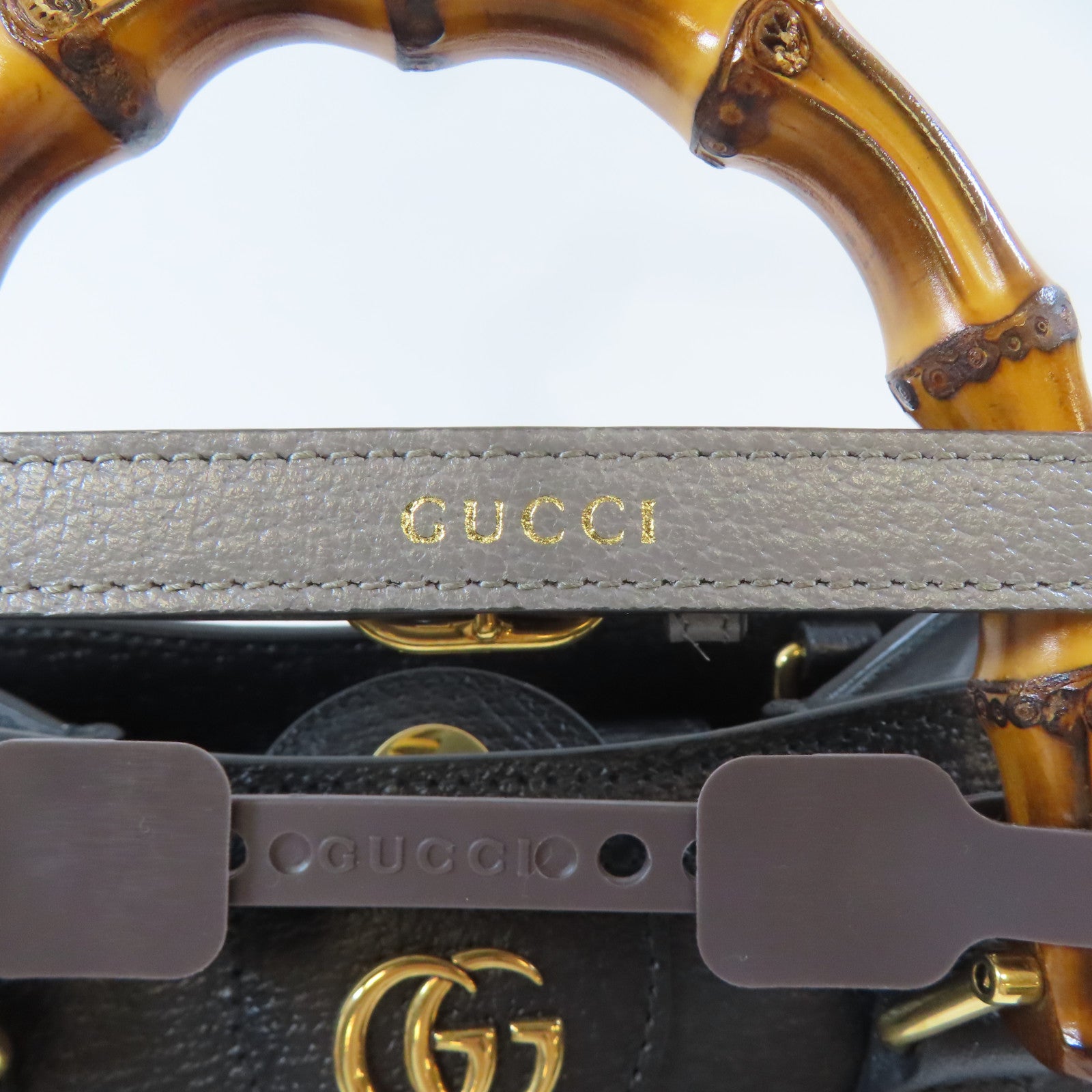 GUCCI 【激減優惠】牛皮皮革Diana Mini Tote Bag金扣手挽肩背兩用袋黑色