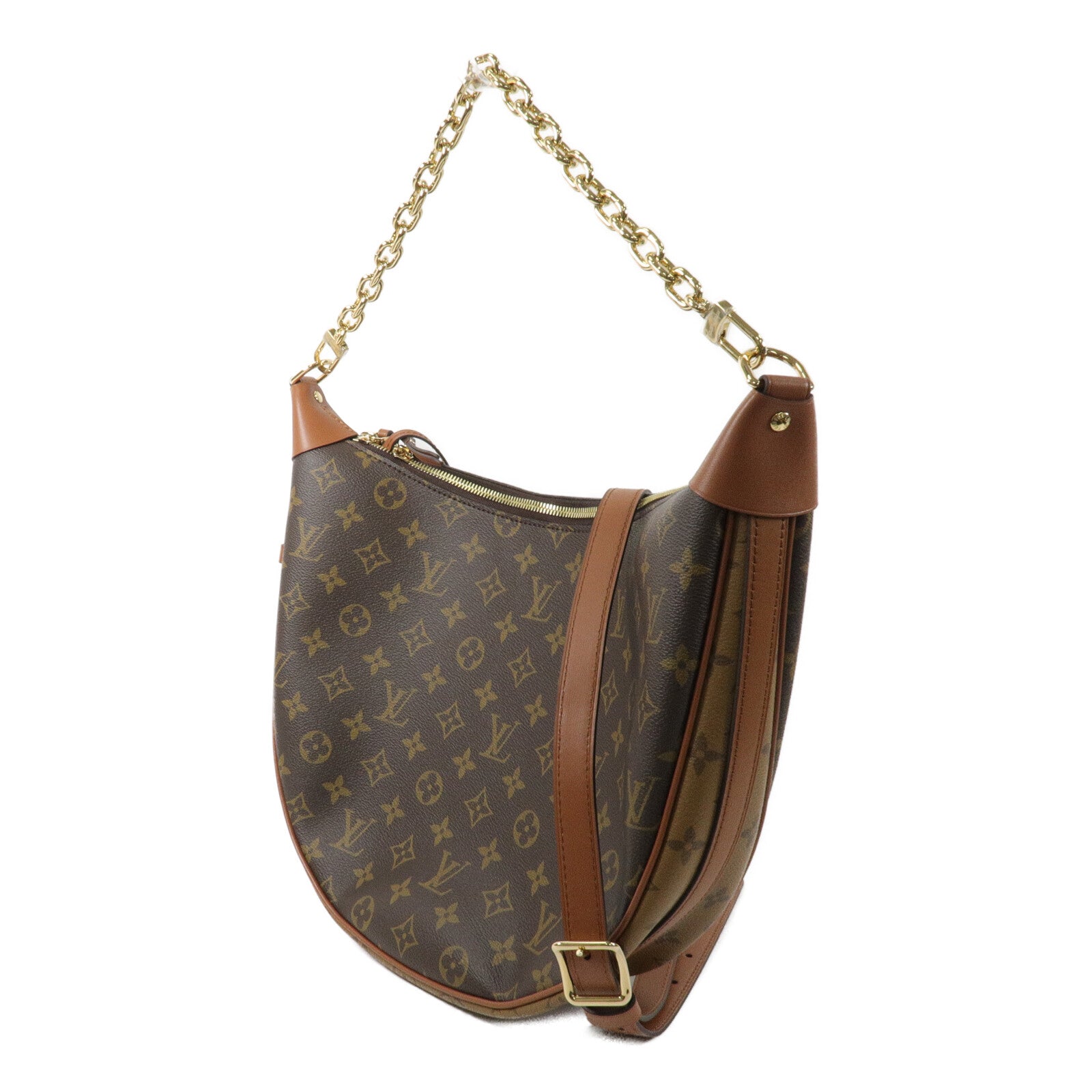 LOUIS VUITTON Monogram Reverse Loop Hobo手挽肩背兩用袋
