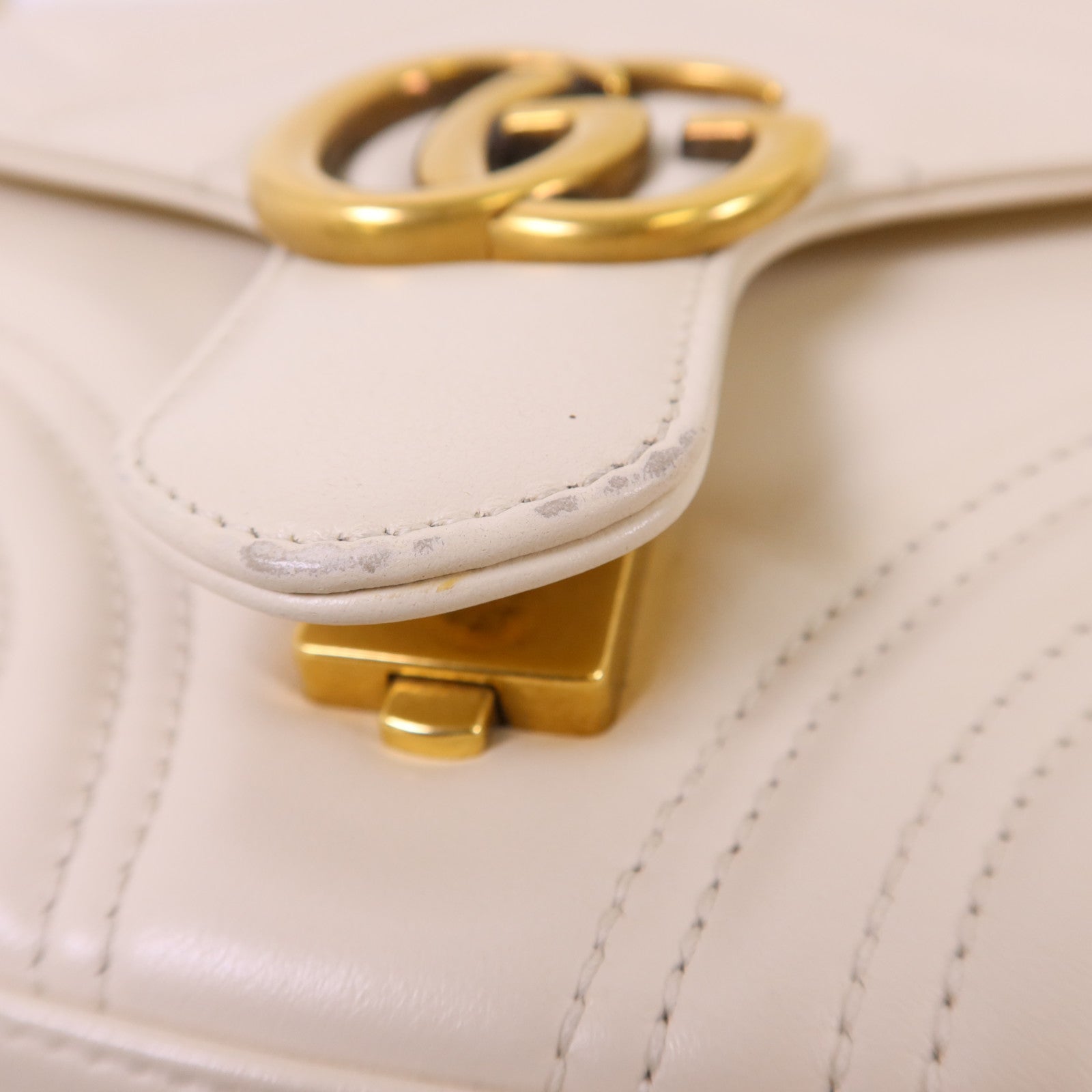 GUCCI 【激減優惠】牛皮皮革GG Marmont 2 Way Shoulder Bag金扣手挽肩背兩用袋