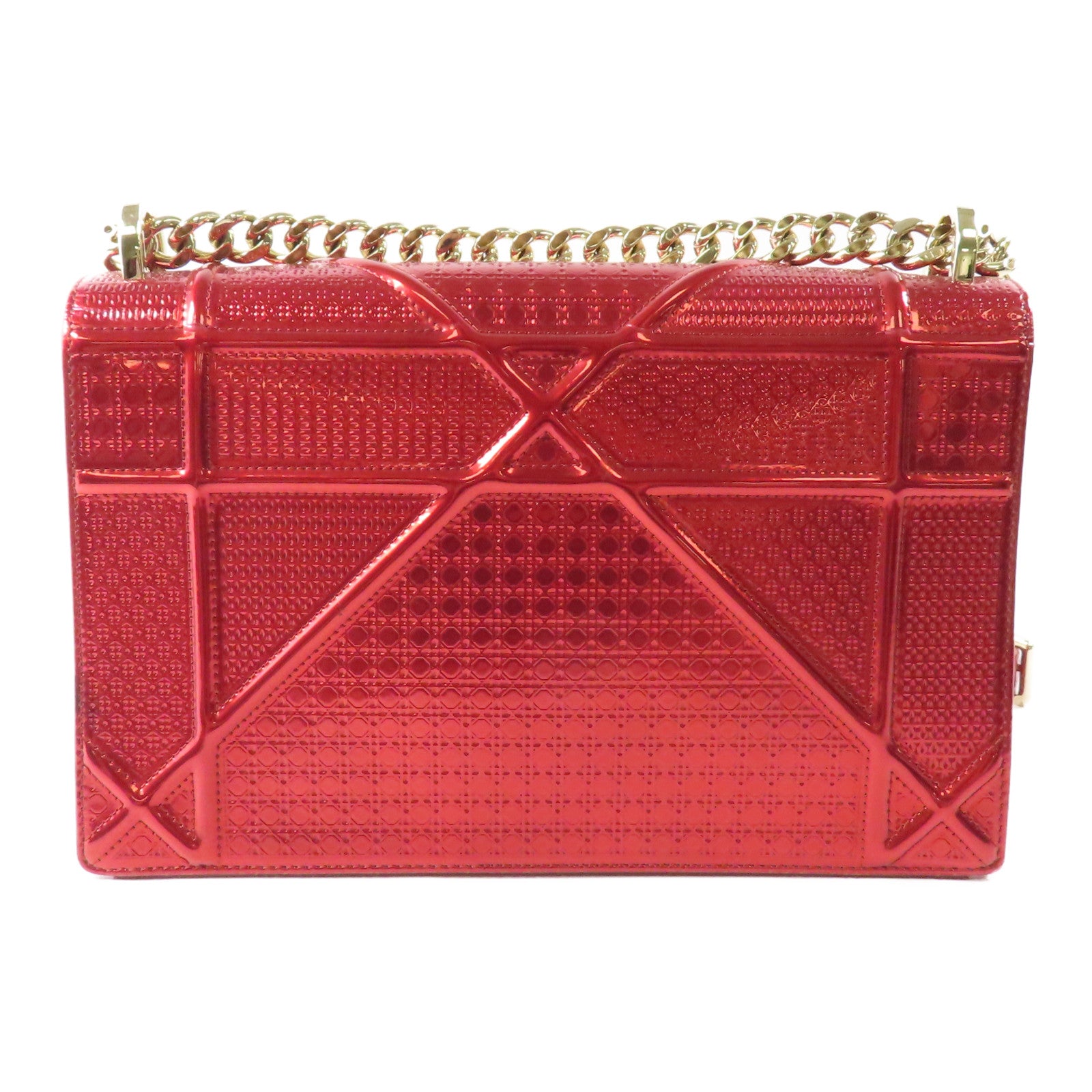 Dior 牛皮皮革Diorama金扣鏈帶肩背袋