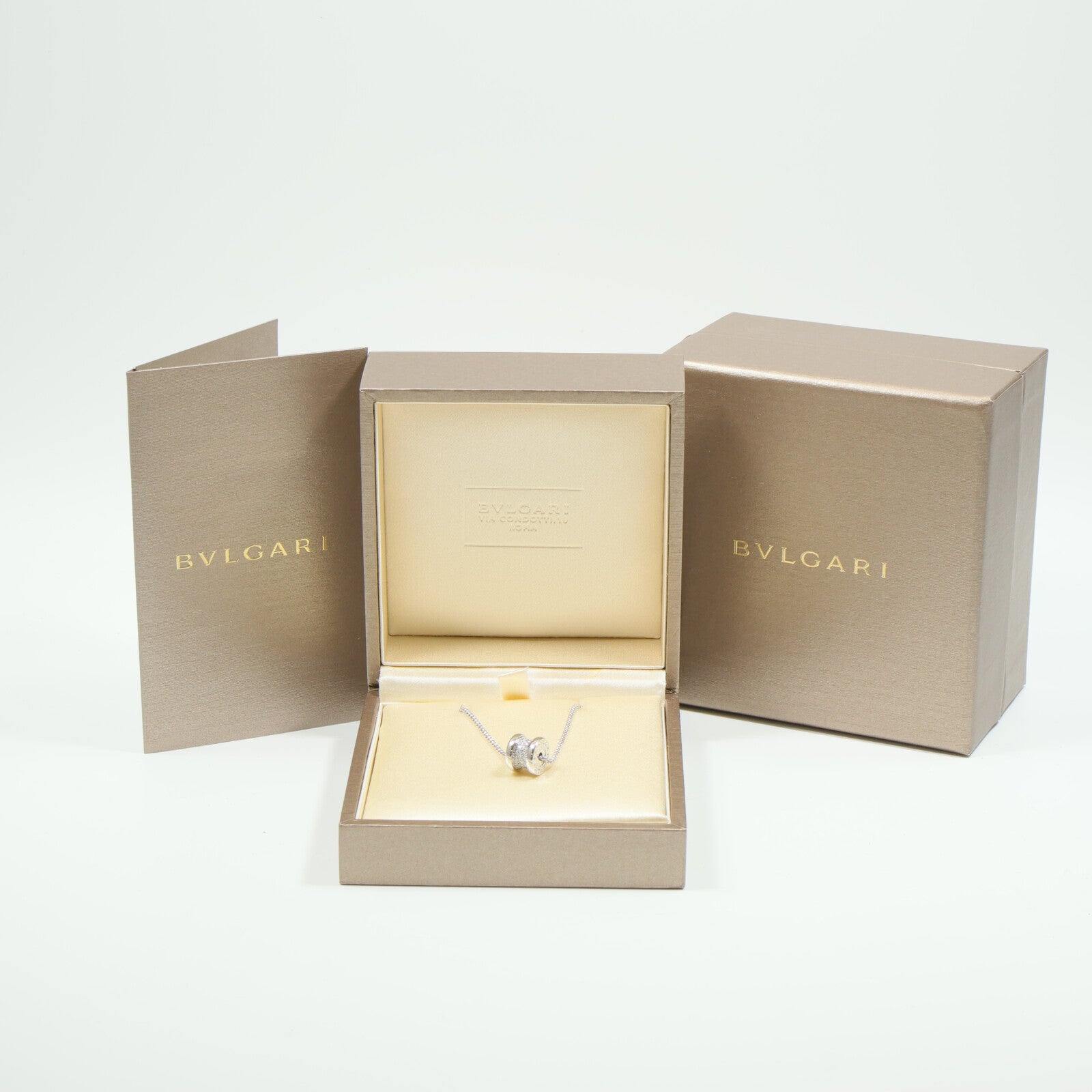 BVLGARI 18K白金B-Zero1 Necklace鑽石項鍊