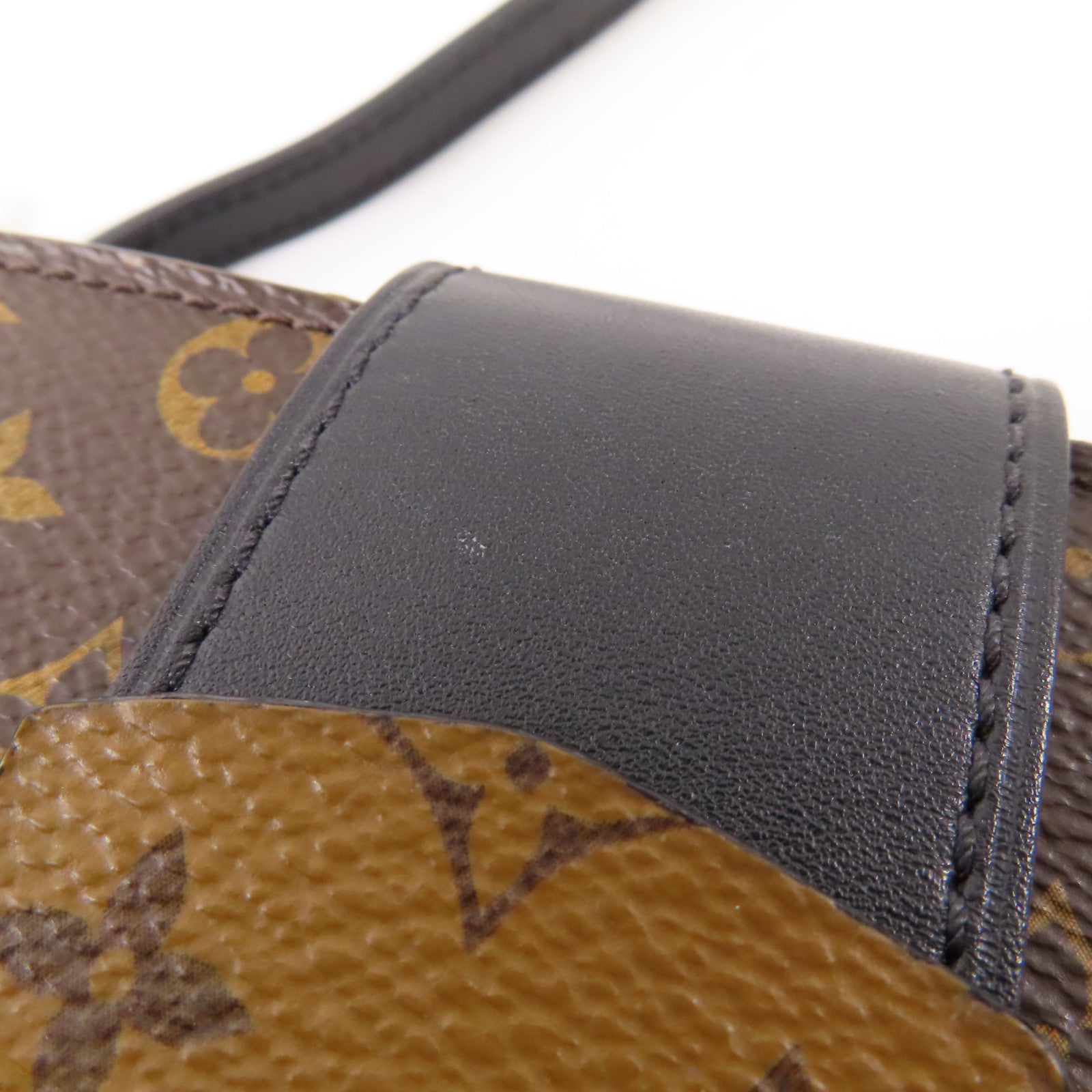 LOUIS VUITTON Monogram Reverse Trunk Clutch金扣肩背袋棕色