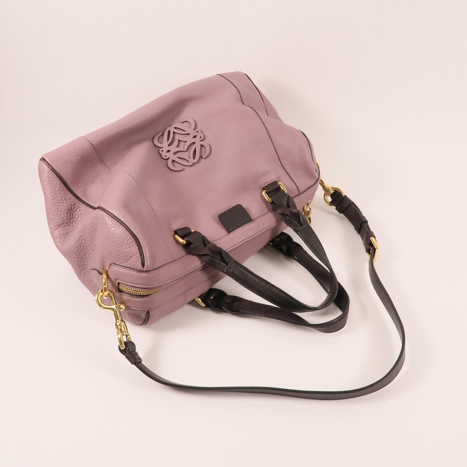 LOEWE 牛皮皮革Fusta金扣手挽肩背兩用袋