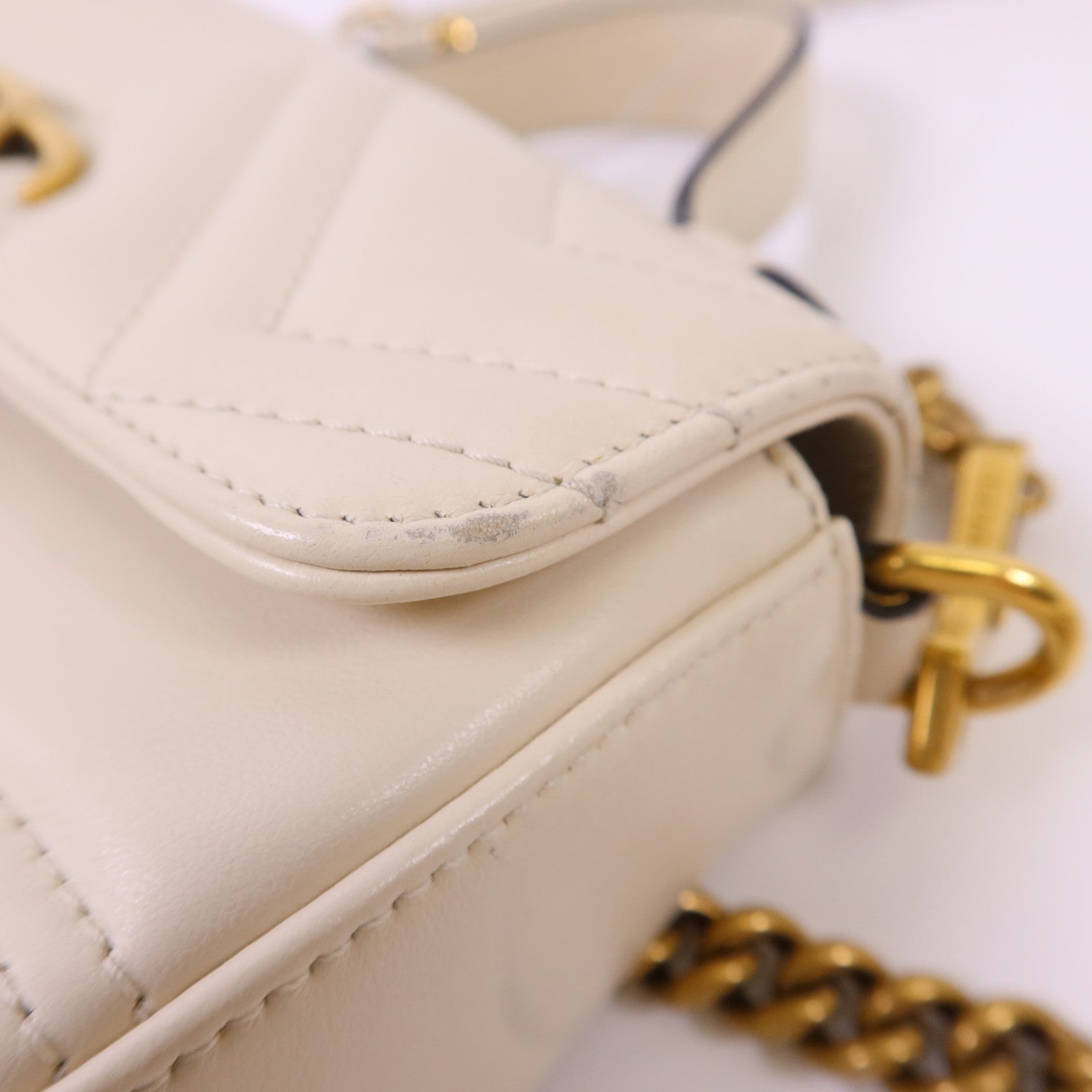 GUCCI 【激減優惠】牛皮皮革GG Marmont 2 Way Shoulder Bag金扣手挽肩背兩用袋
