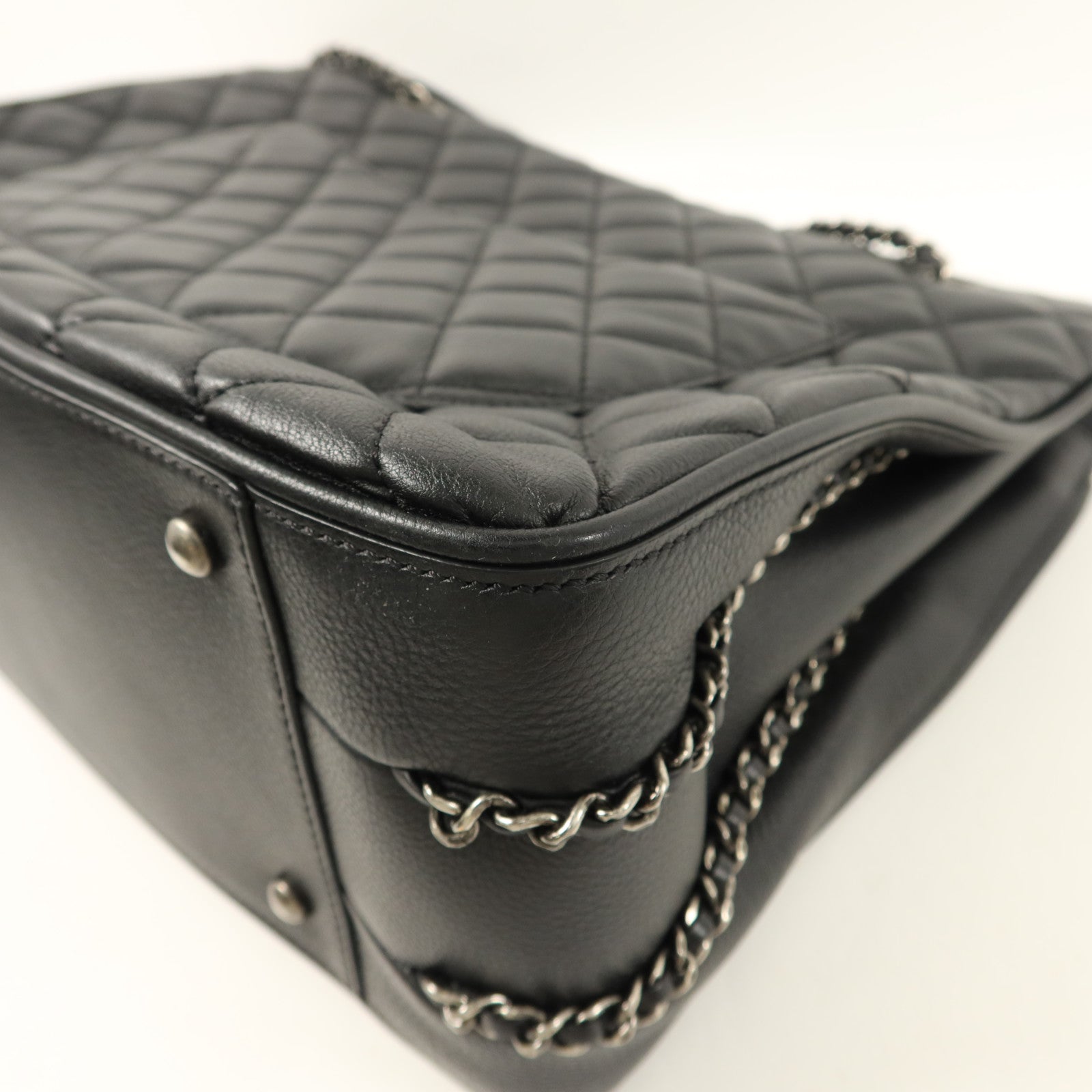 CHANEL 牛皮皮革Quilted Frame In Chain Tote手挽袋
