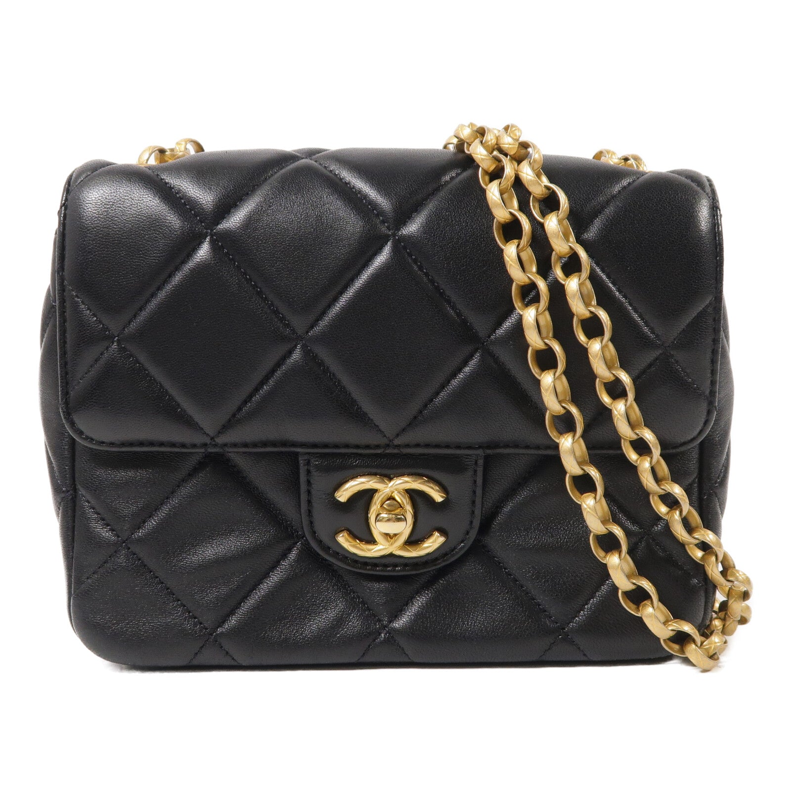 CHANEL 羊皮皮革Chain Shoulder鏈帶肩背袋