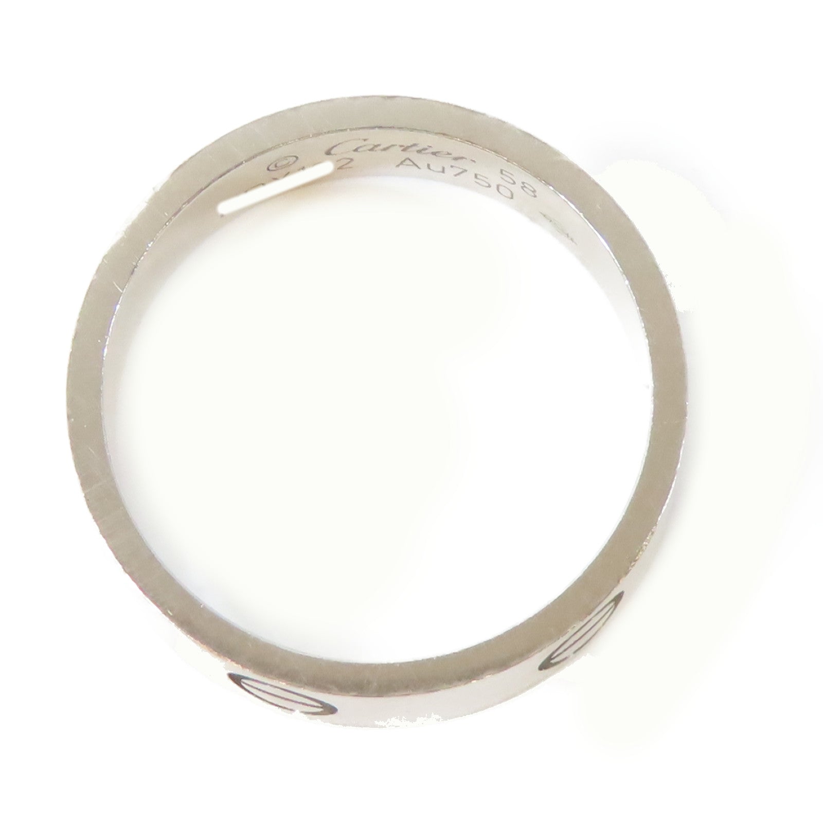 CARTIER 18K白金Love Ring戒指Cartier#58/US#8
