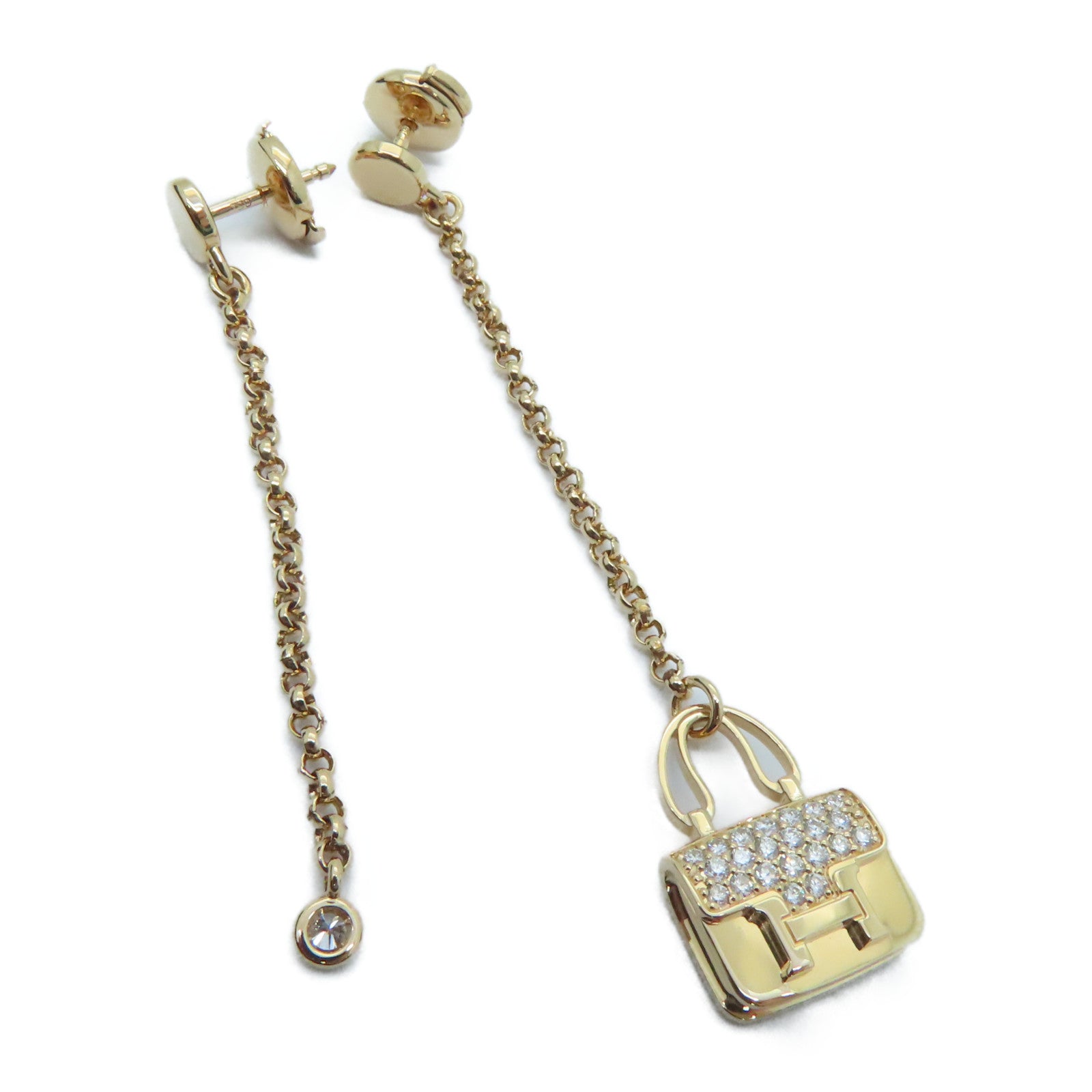 HERMES 18K rose gold Amulettes Constance Earrings earrings