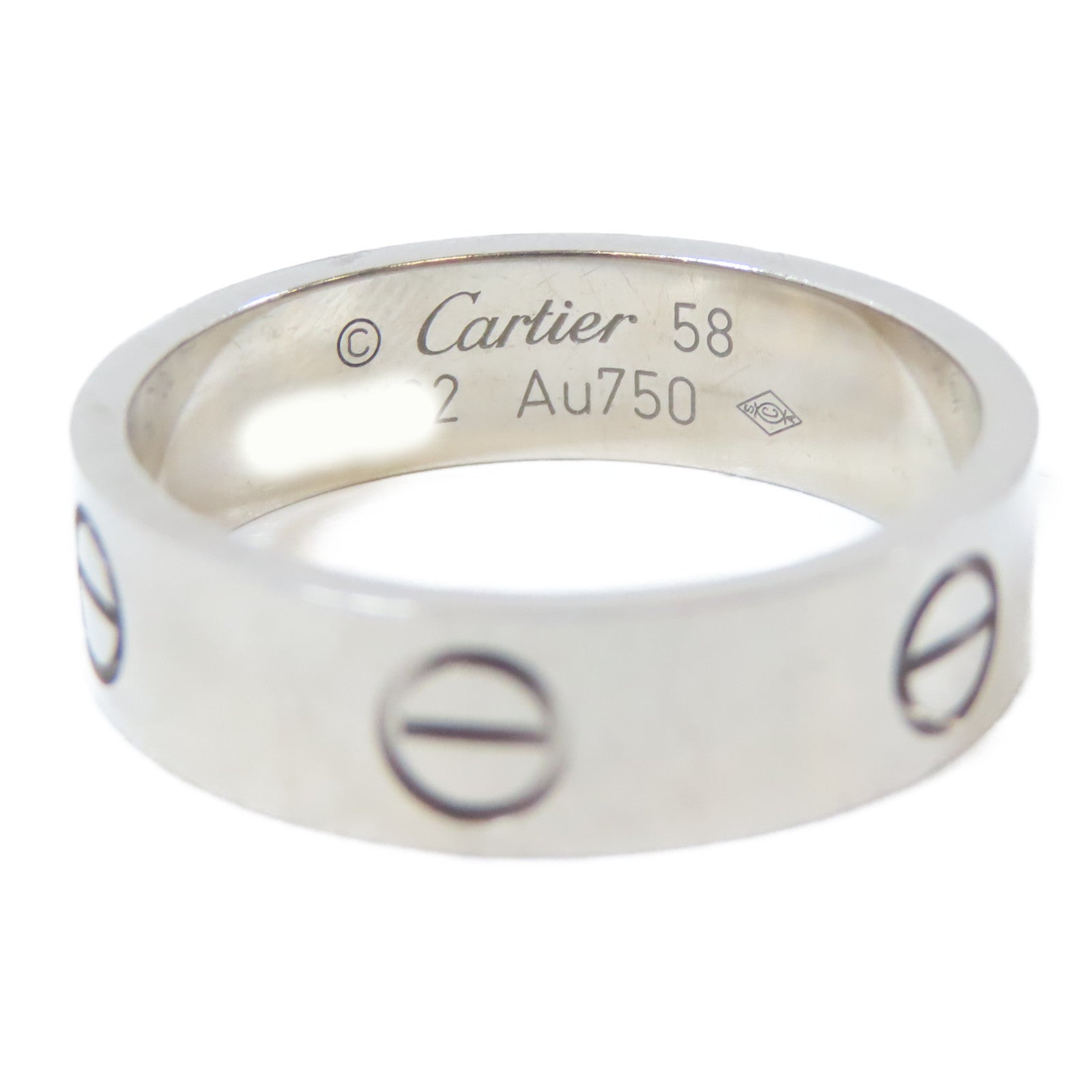 CARTIER 18K白金Love Ring戒指Cartier#58/US#8