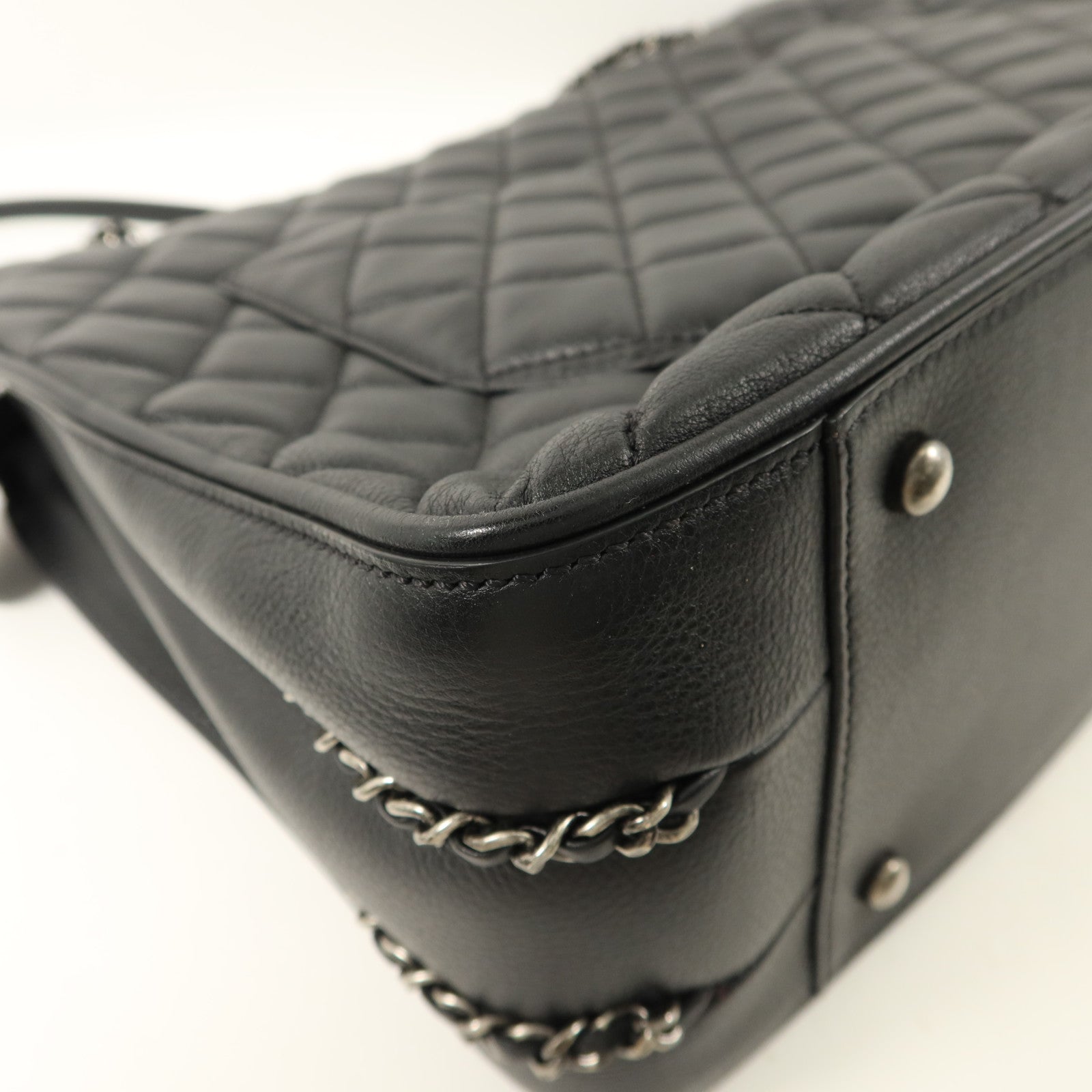 CHANEL 牛皮皮革Quilted Frame In Chain Tote手挽袋