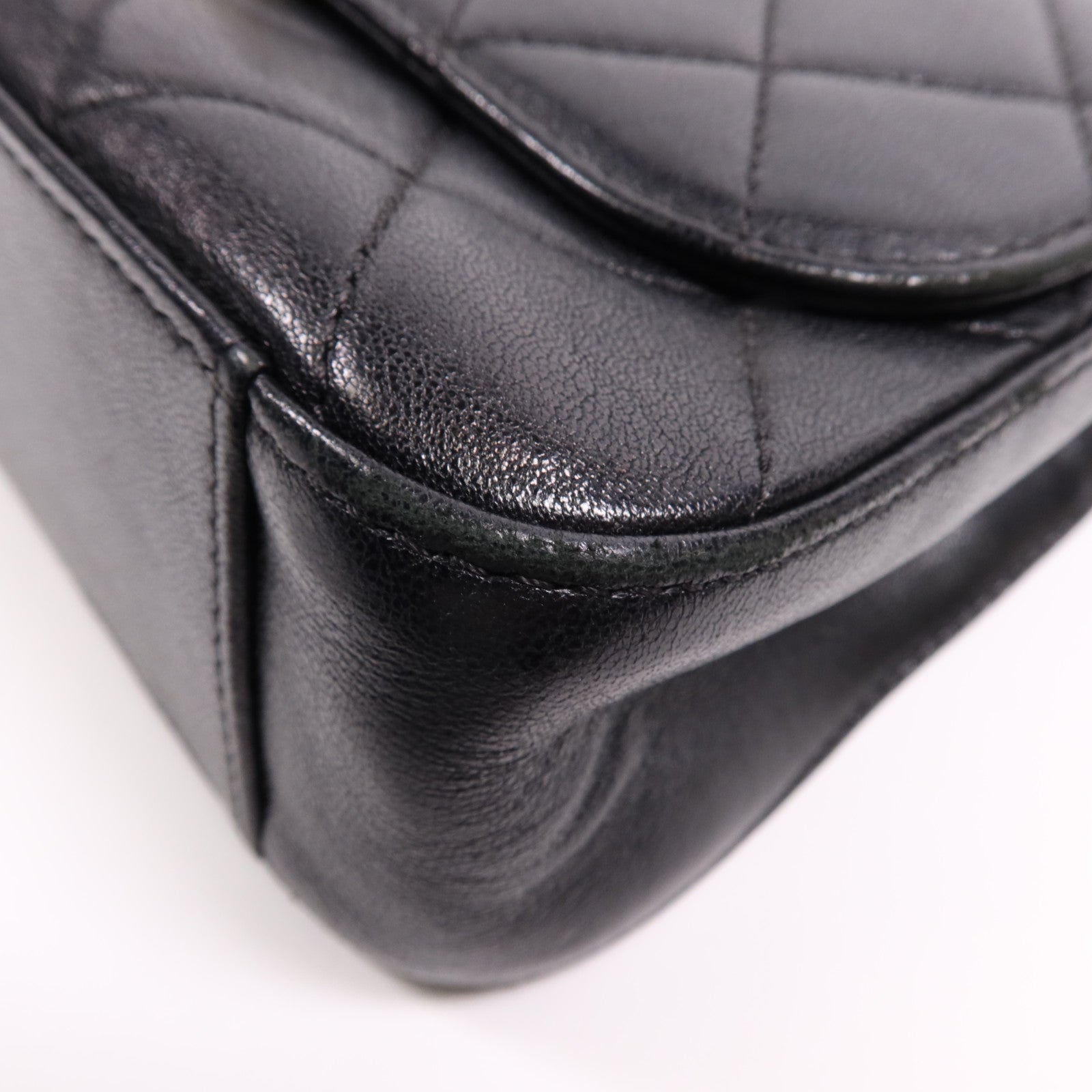 CHANEL 牛皮皮革Chain Shoulder Bag金扣鏈帶手挽肩背兩用袋