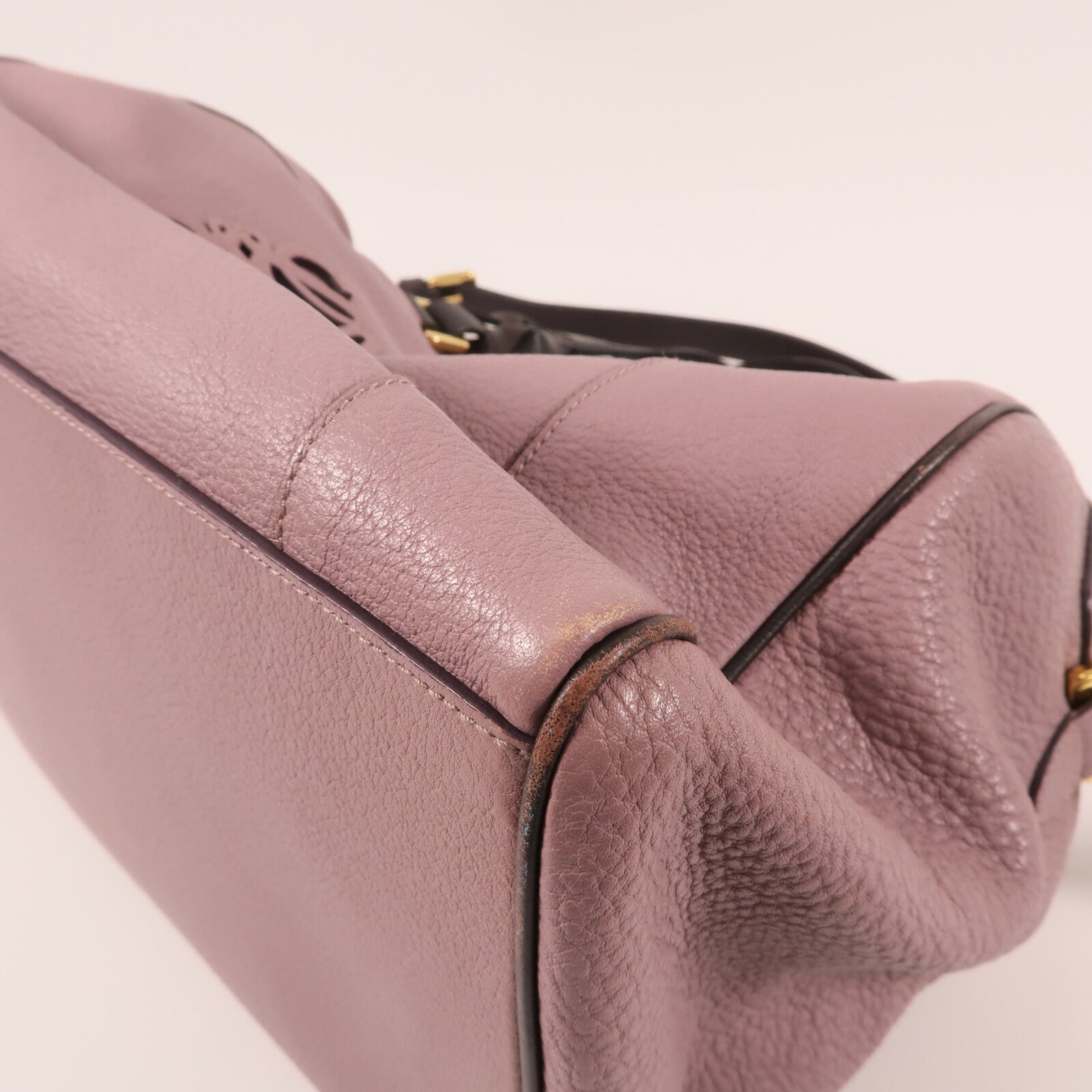 LOEWE 牛皮皮革Fusta金扣手挽肩背兩用袋
