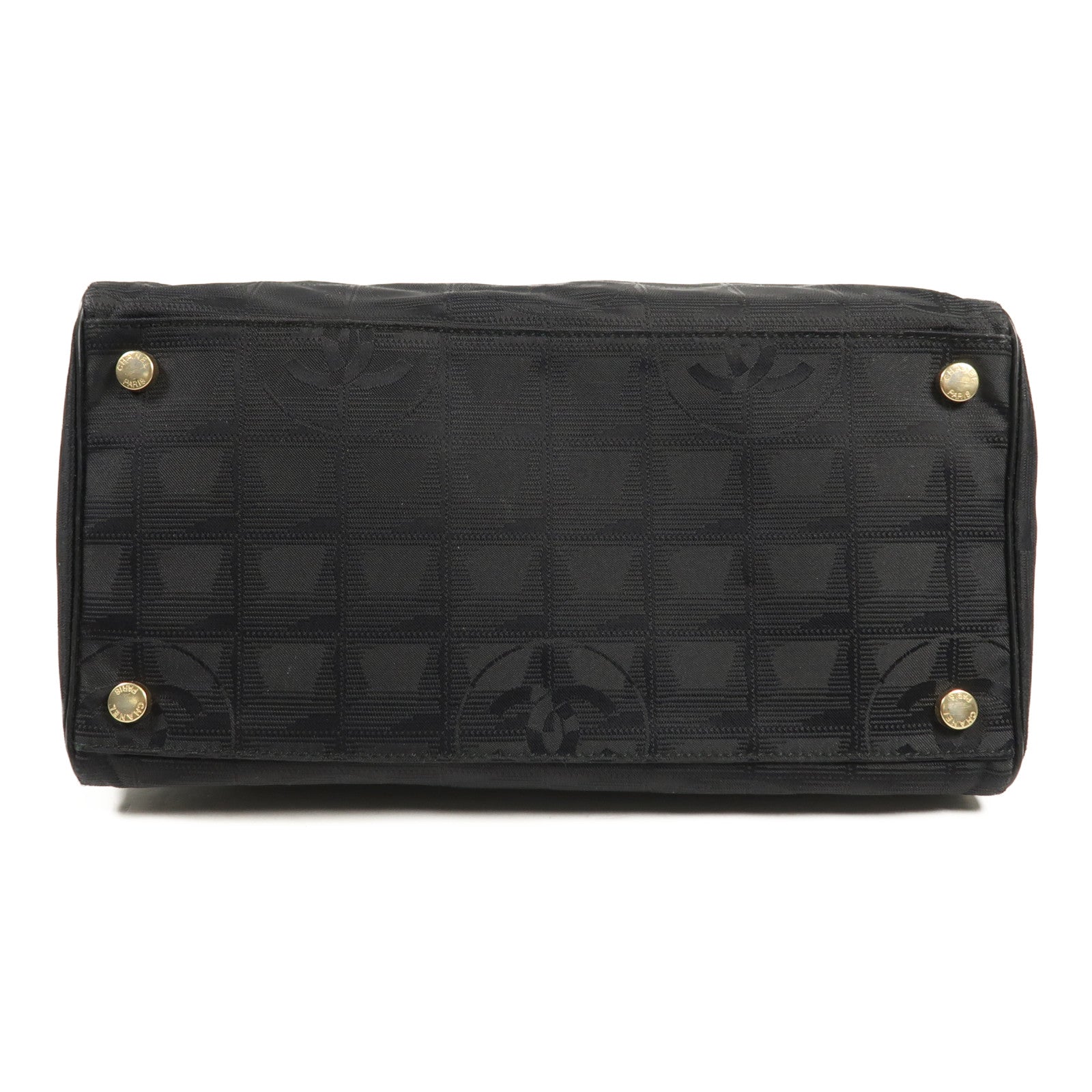 CHANEL CC GHW New Travel Line Tote Bag Nylon Black