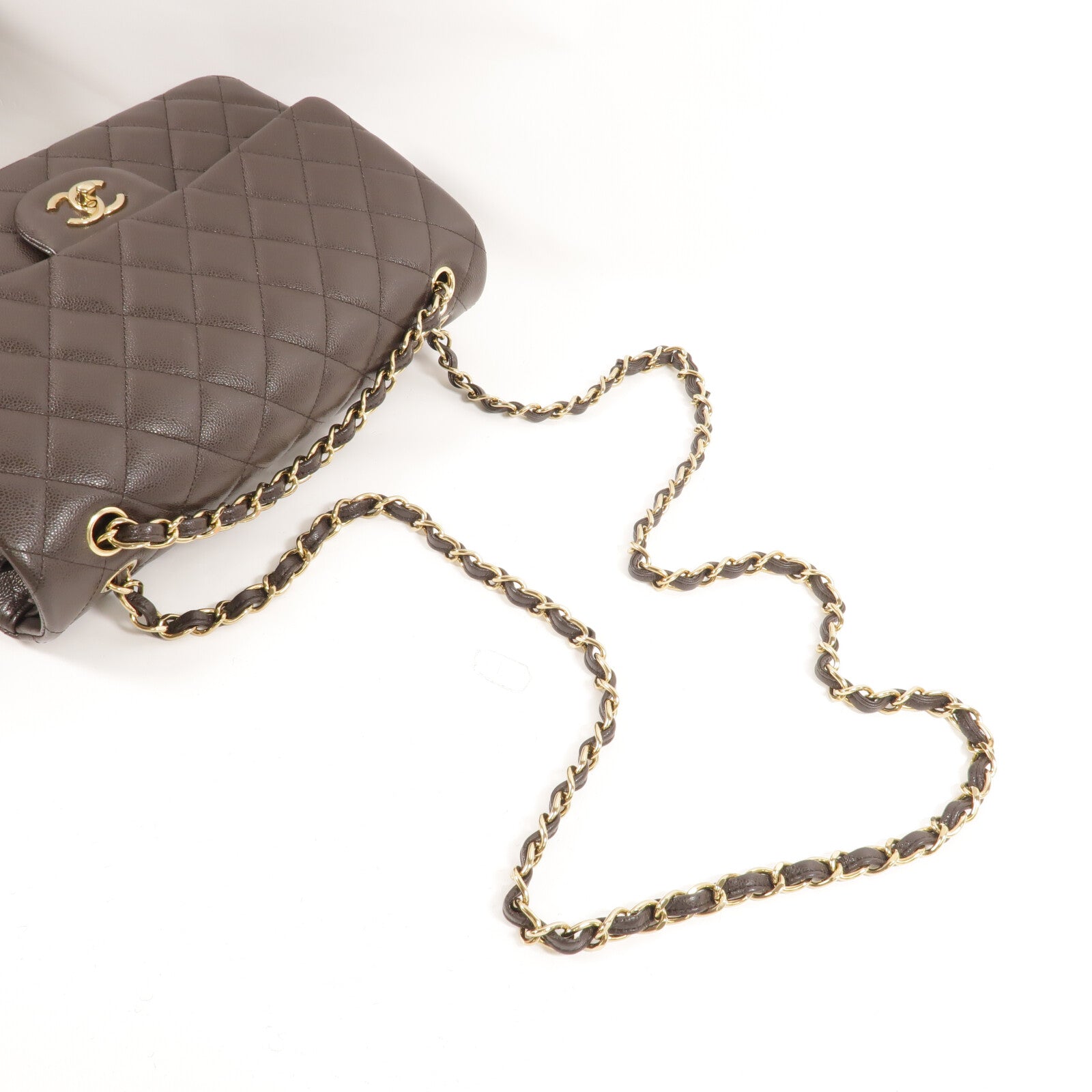 CHANEL 牛皮皮革Large Classic鏈帶肩背袋