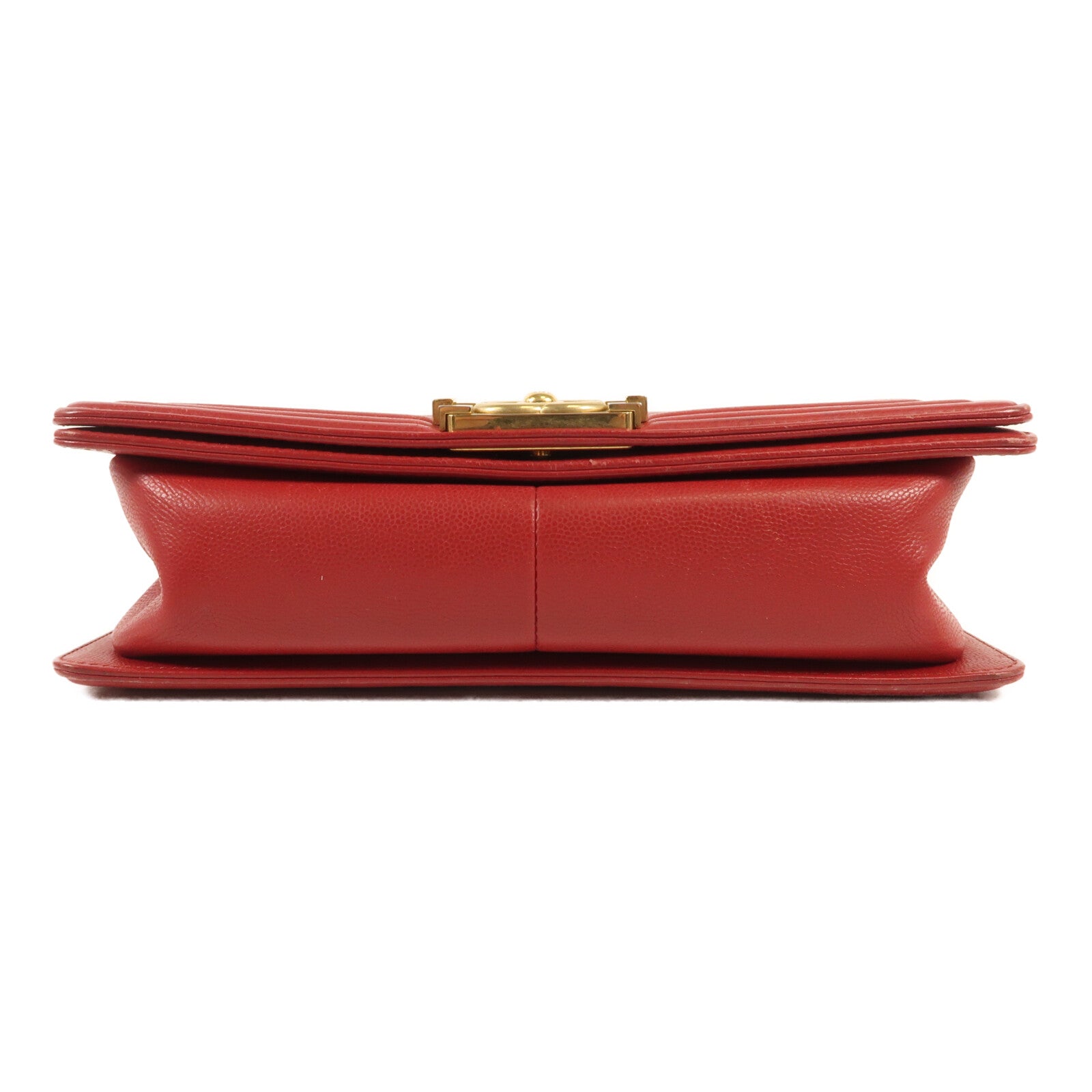 CHANEL 牛皮皮革Boy 25金扣鏈帶肩背袋