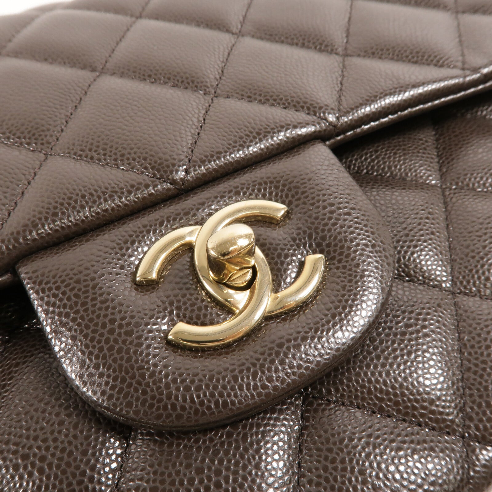 CHANEL 牛皮皮革Large Classic鏈帶肩背袋